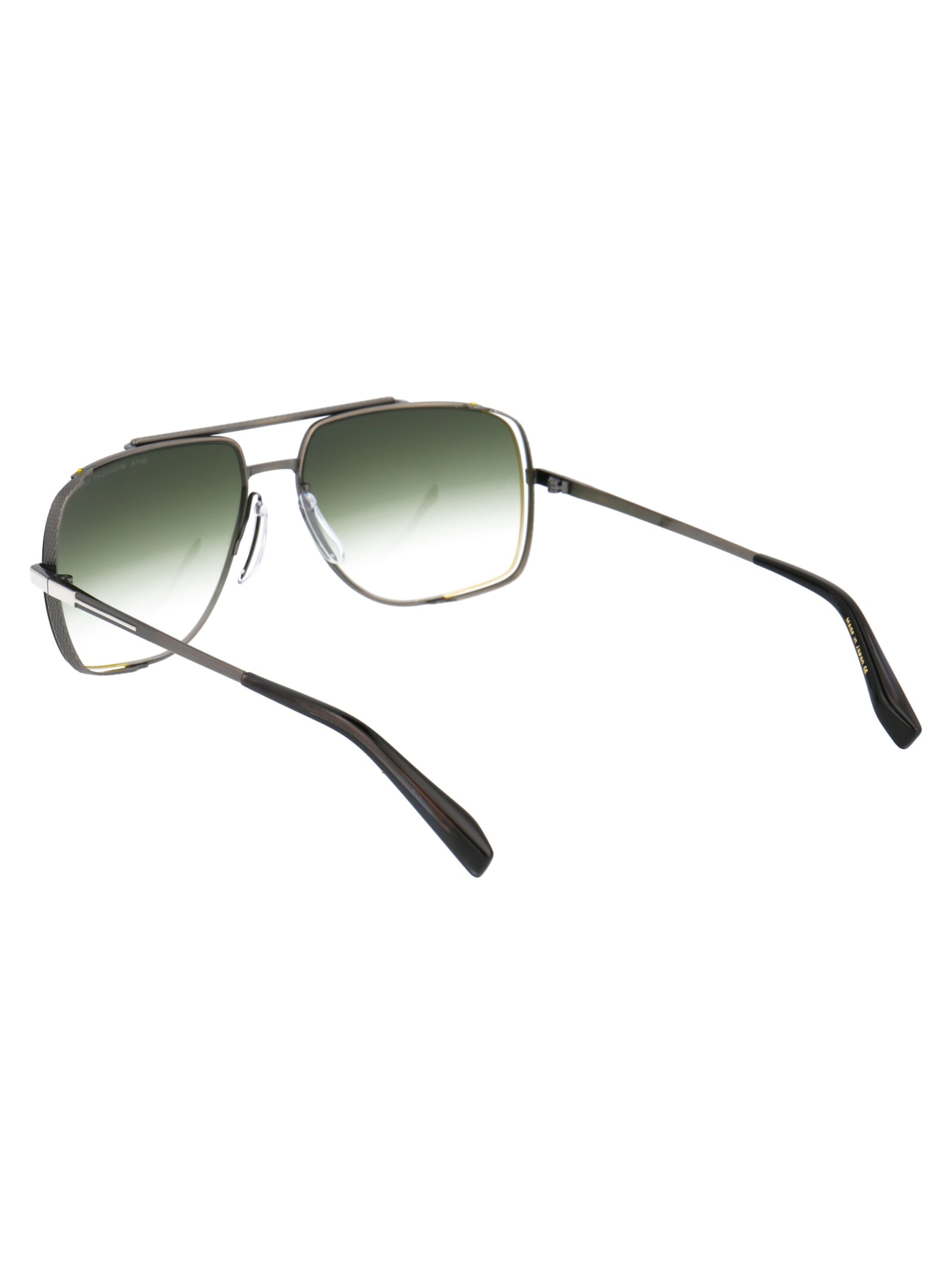 Shop Dita Midnight Special Sunglasses In Antique Silver / D.green To Clear