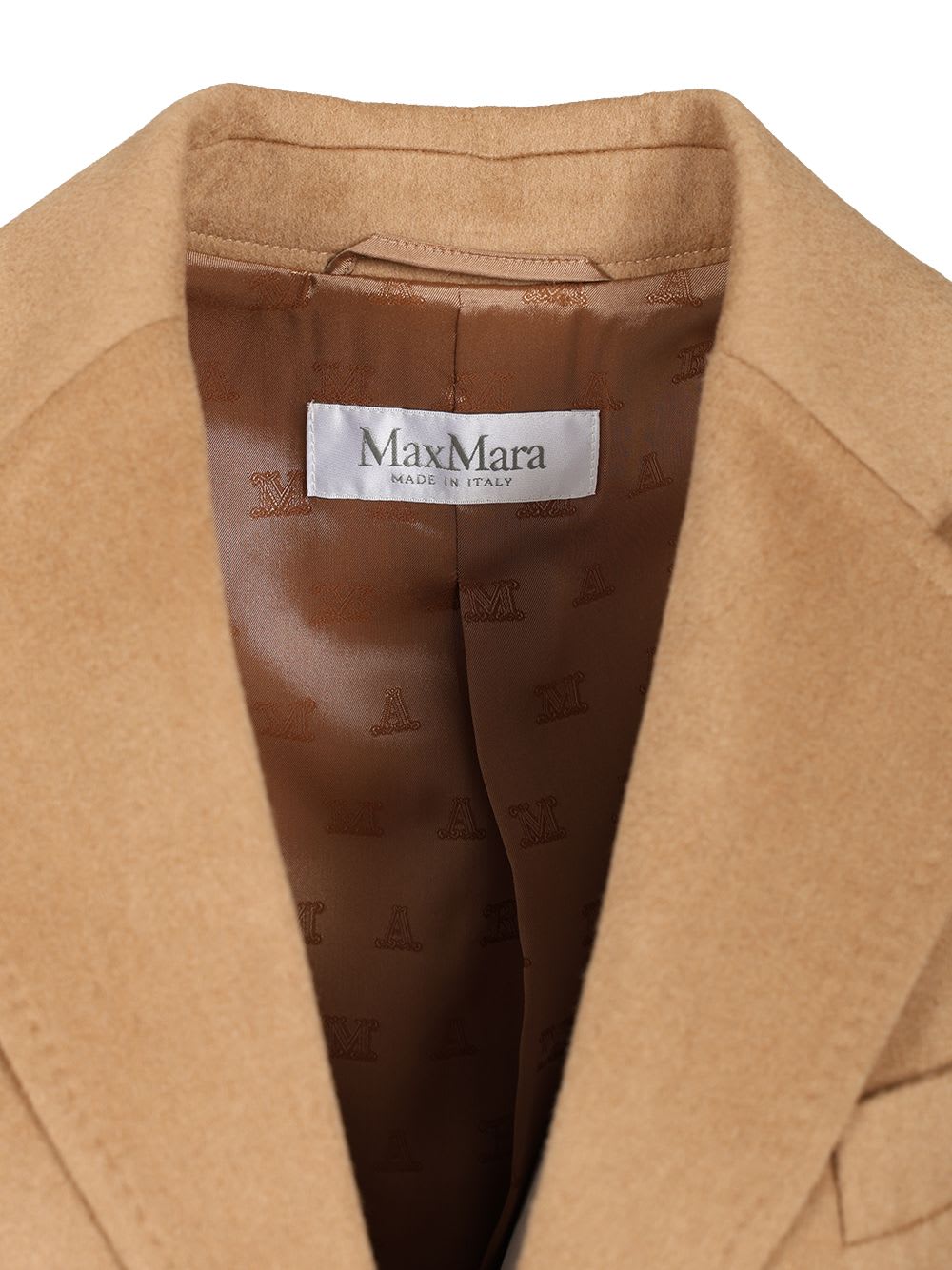 Max Mara Camel Drap Blazer In Brown