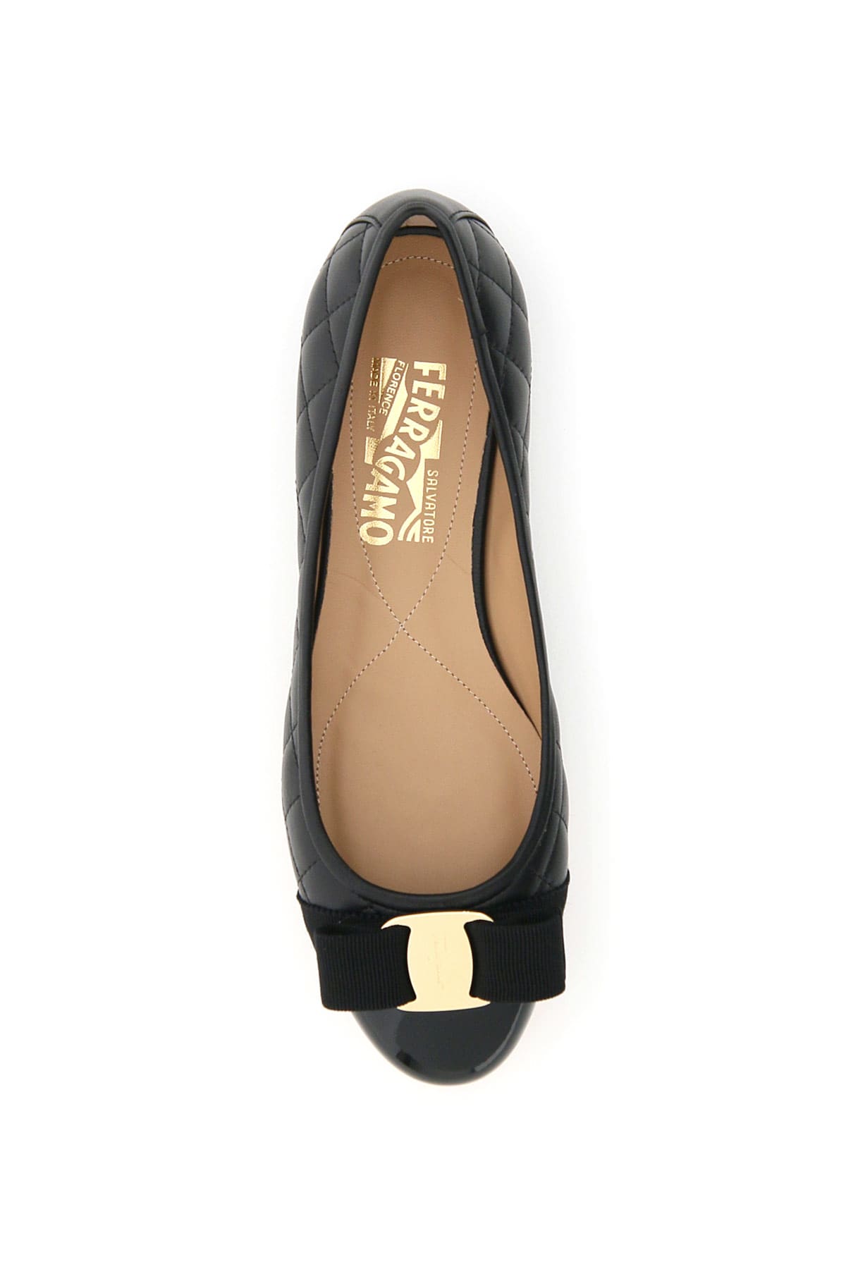 salvatore ferragamo varina quilted flats