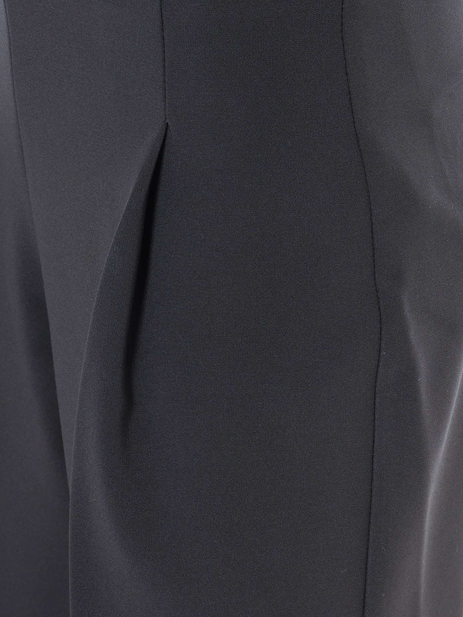 Elisabetta Franchi High-waisted Tailored Pants With Sheer Waistband Detail In Black