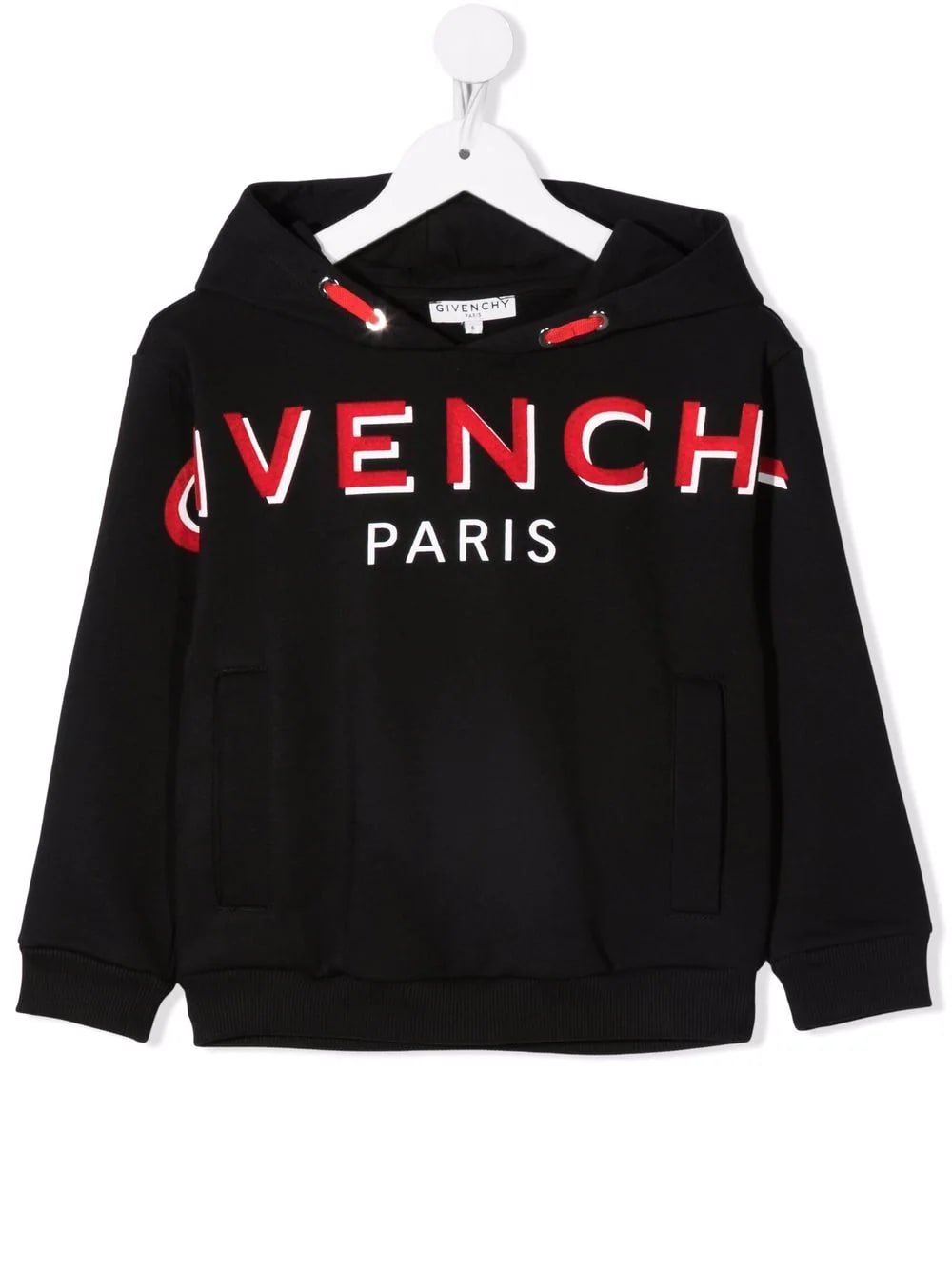 Givenchy Black Kids Hoodie With Contrast 3d Logo