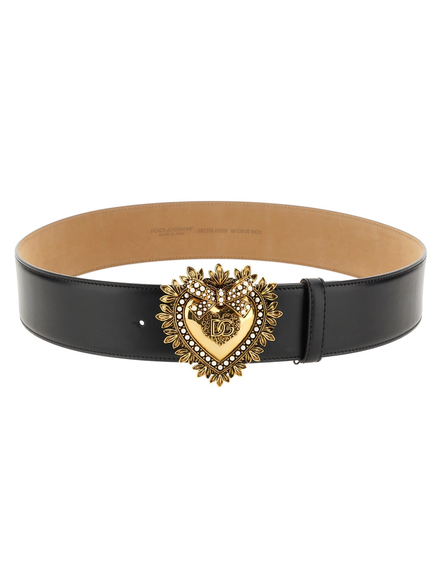 Dolce & Gabbana Devotion Belt In Nero