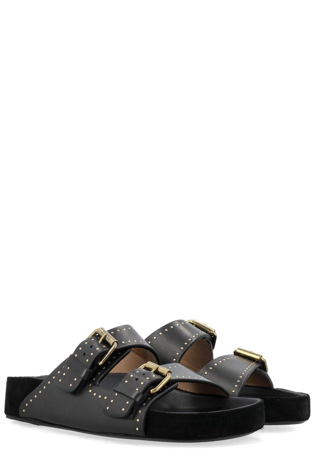 Shop Isabel Marant Lennyo Buckle-fastened Sandals In Black