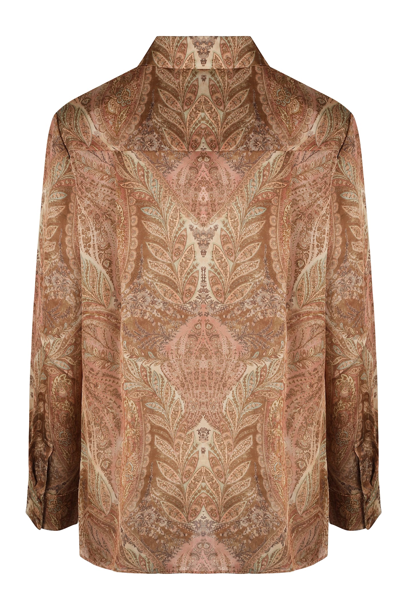 Zimmermann Hypnotic Shirt In Silk In Brown