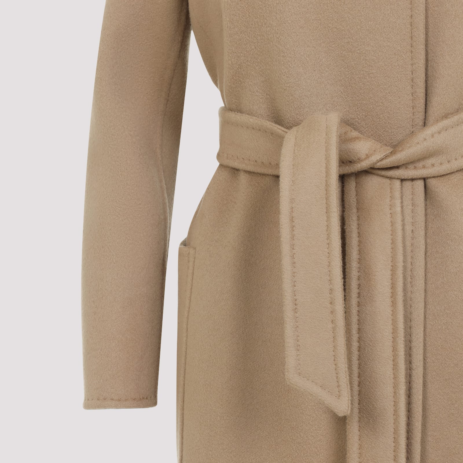 Shop Max Mara Artur Belted Cashmere Coat In Cammello