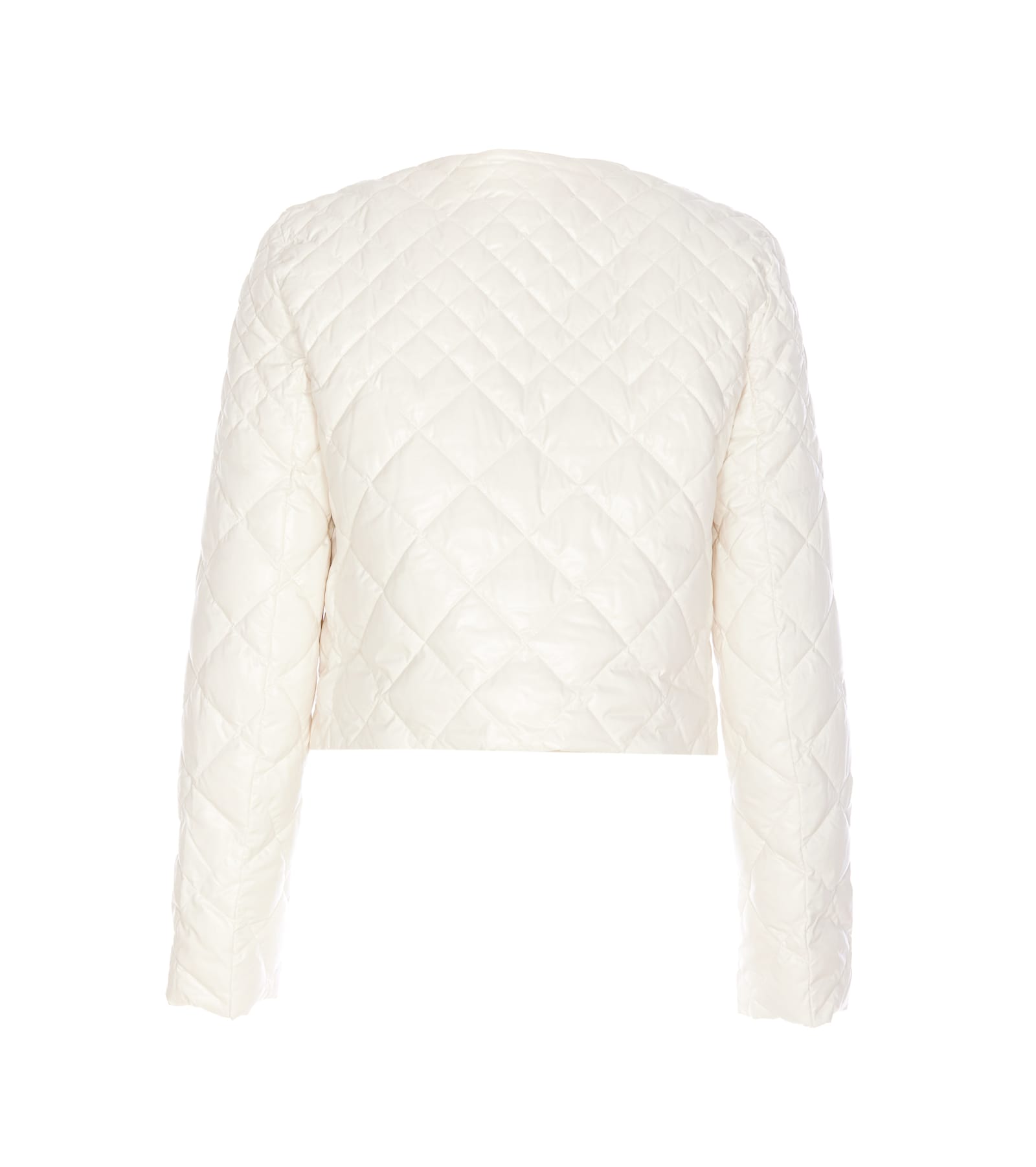 Shop Patrizia Pepe Light Down Jacket In White