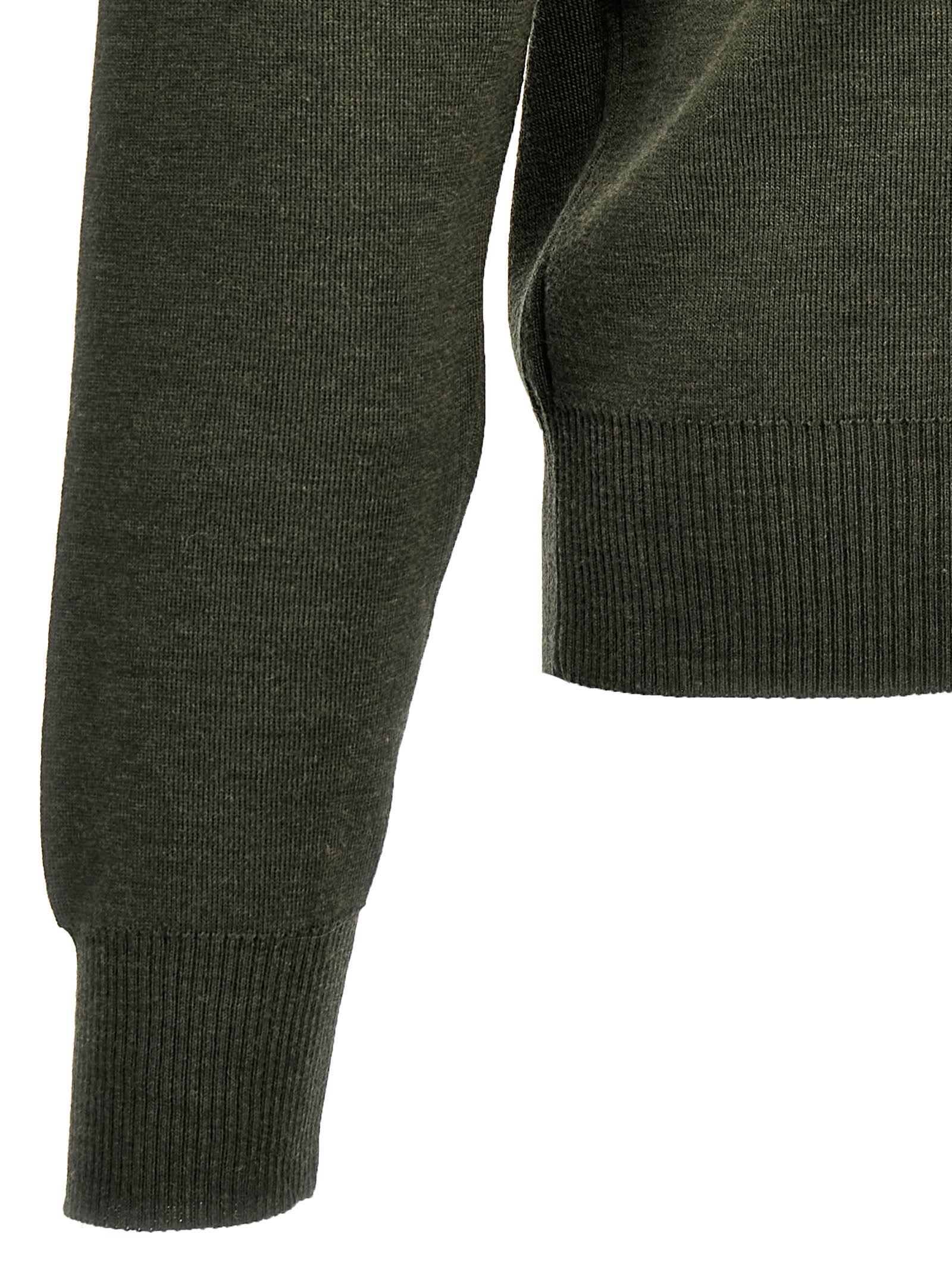 Shop Lemaire V-neck Sweater In Ivy Green