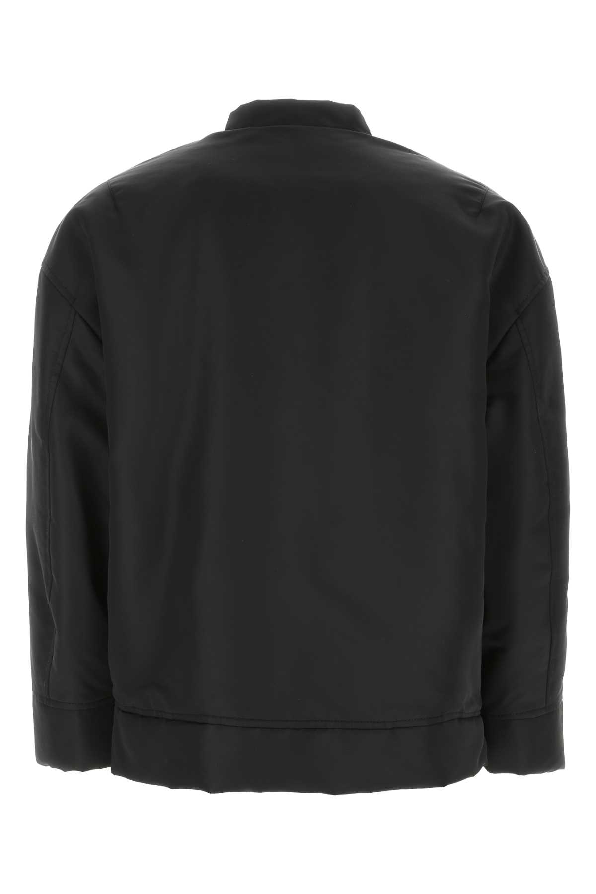 Valentino Black Nylon Jacket In 0no
