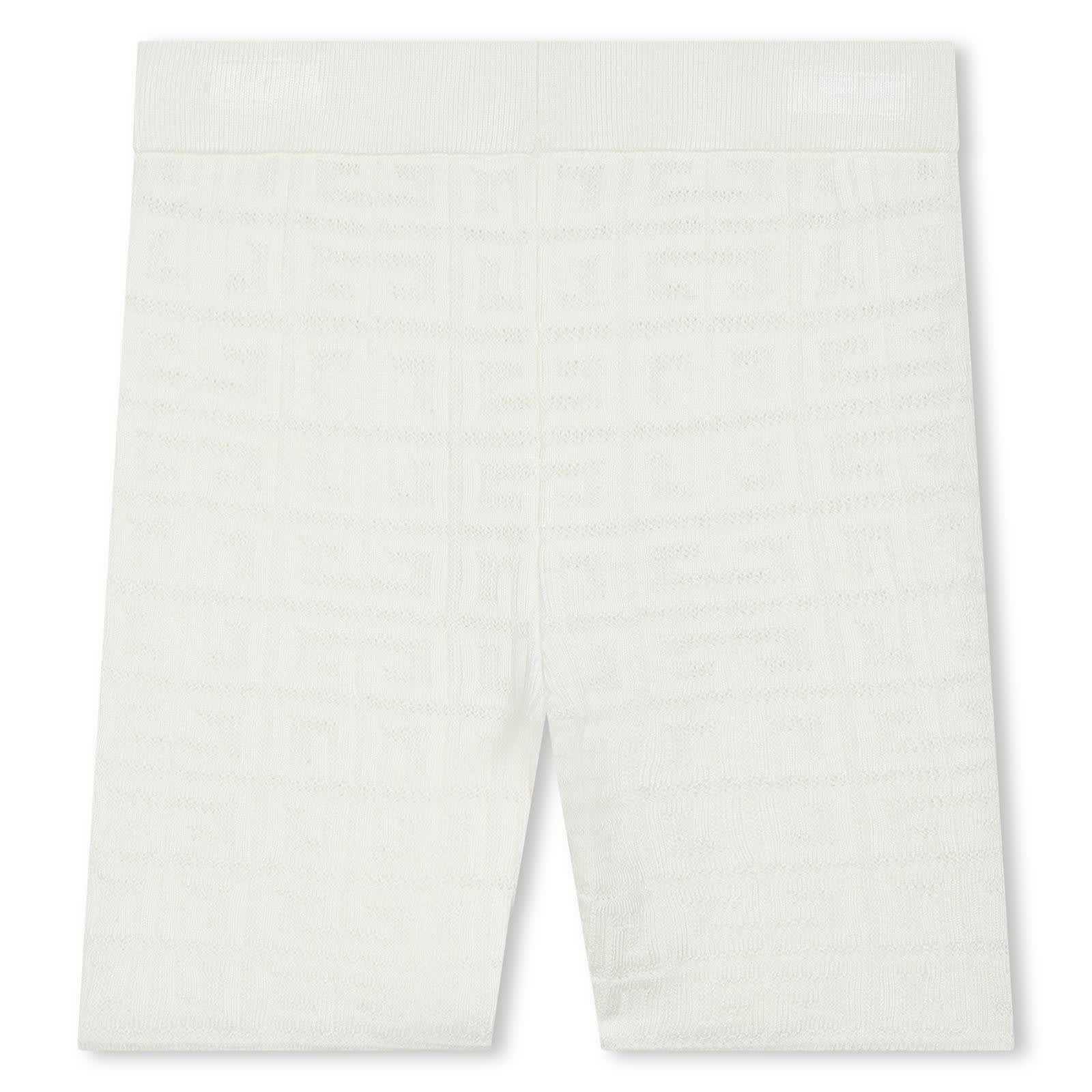 Shop Givenchy Shorts With Motif 4g In Bianco