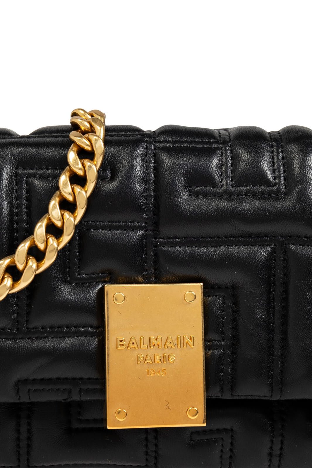 Shop Balmain 1945 Soft Quilted Mini Shoulder Bag In Black