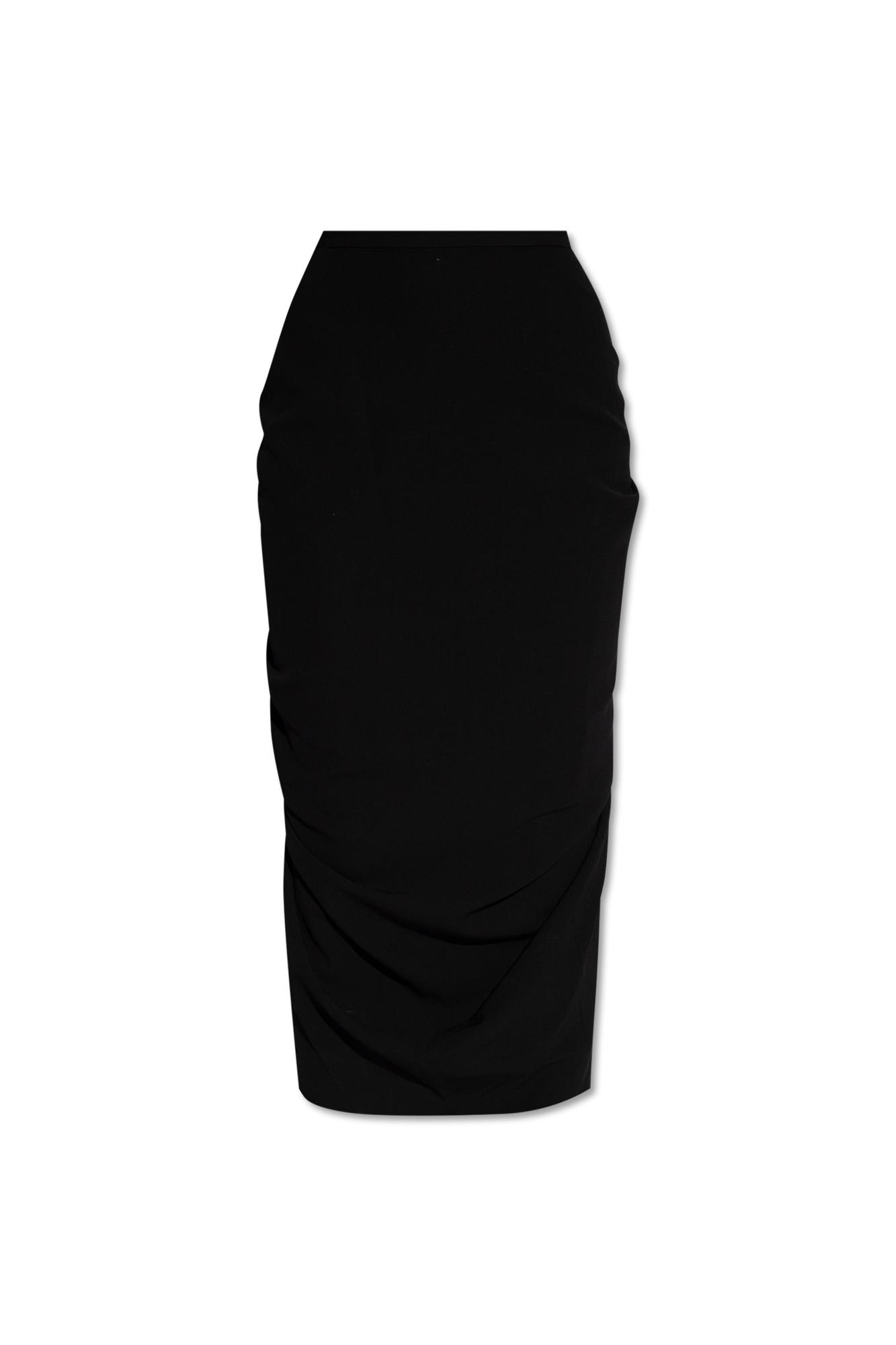 Shop Dries Van Noten Draped Skirt In Black