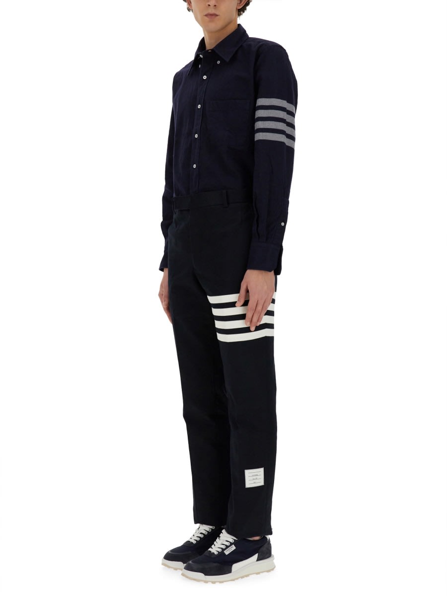 Shop Thom Browne 4bar Shirt In Blue