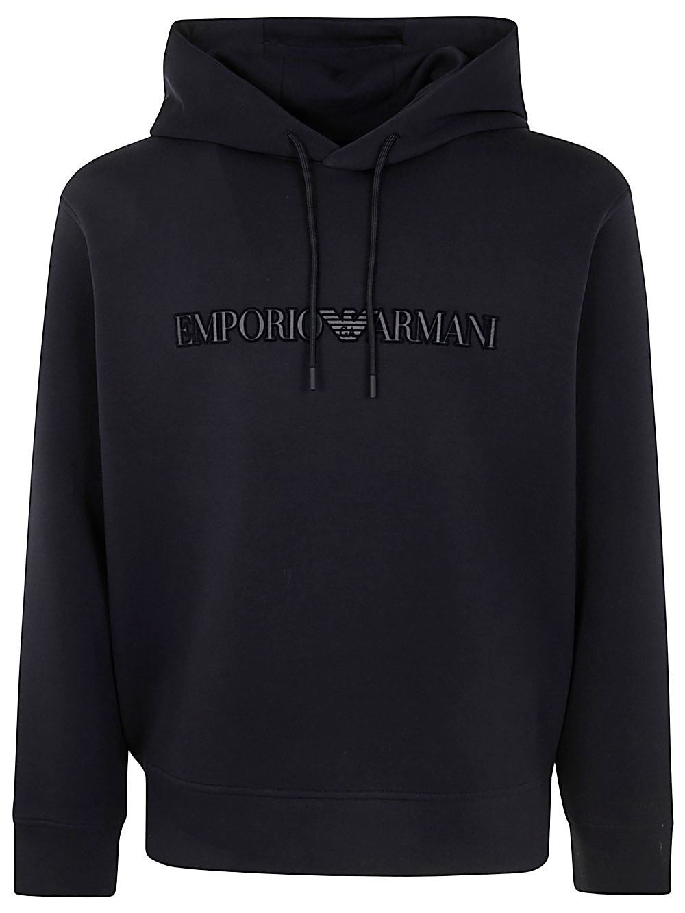 Shop Emporio Armani Sweatshirt In Logo Blue Navy