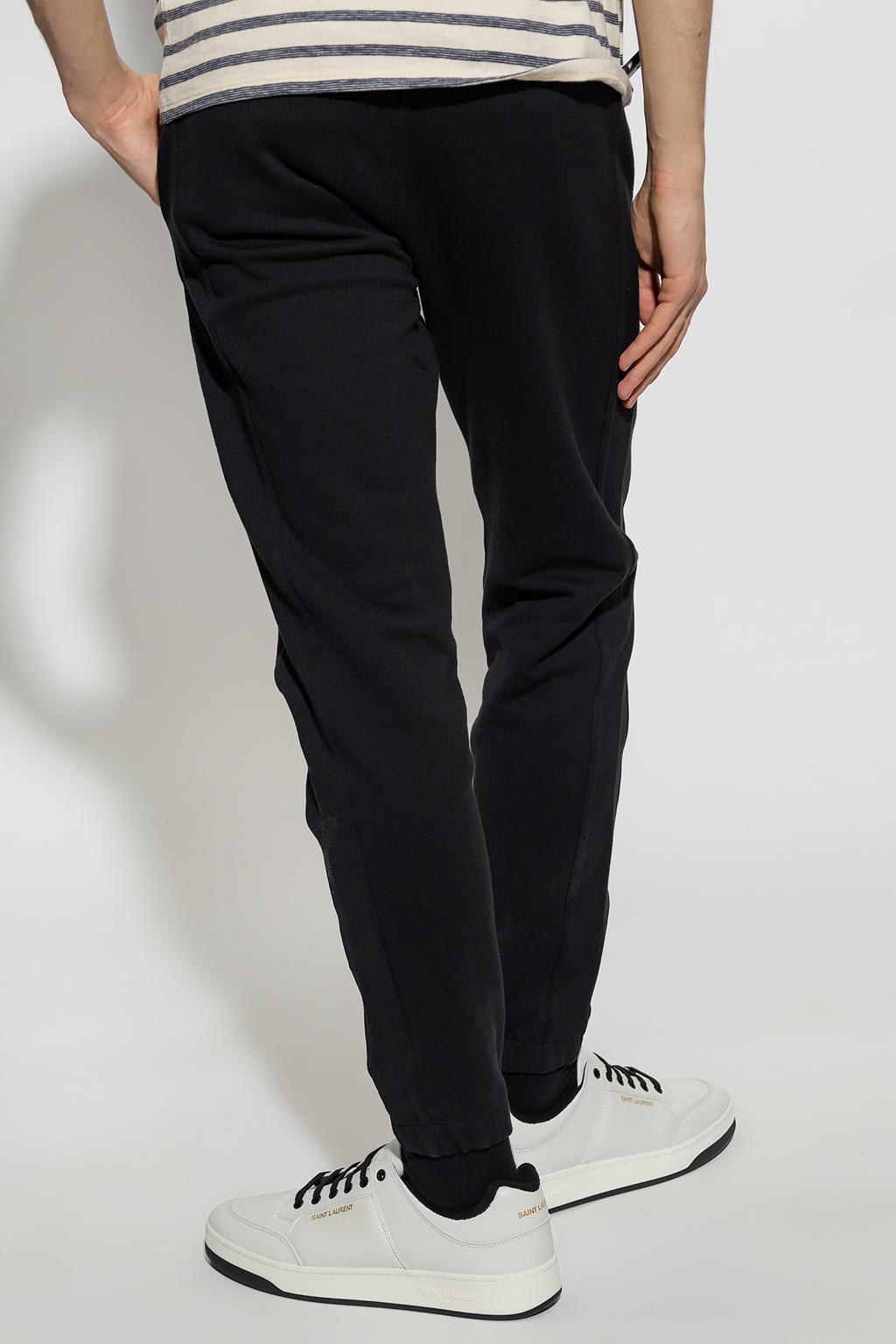 Shop Saint Laurent Sweatpants With Logo In Nero