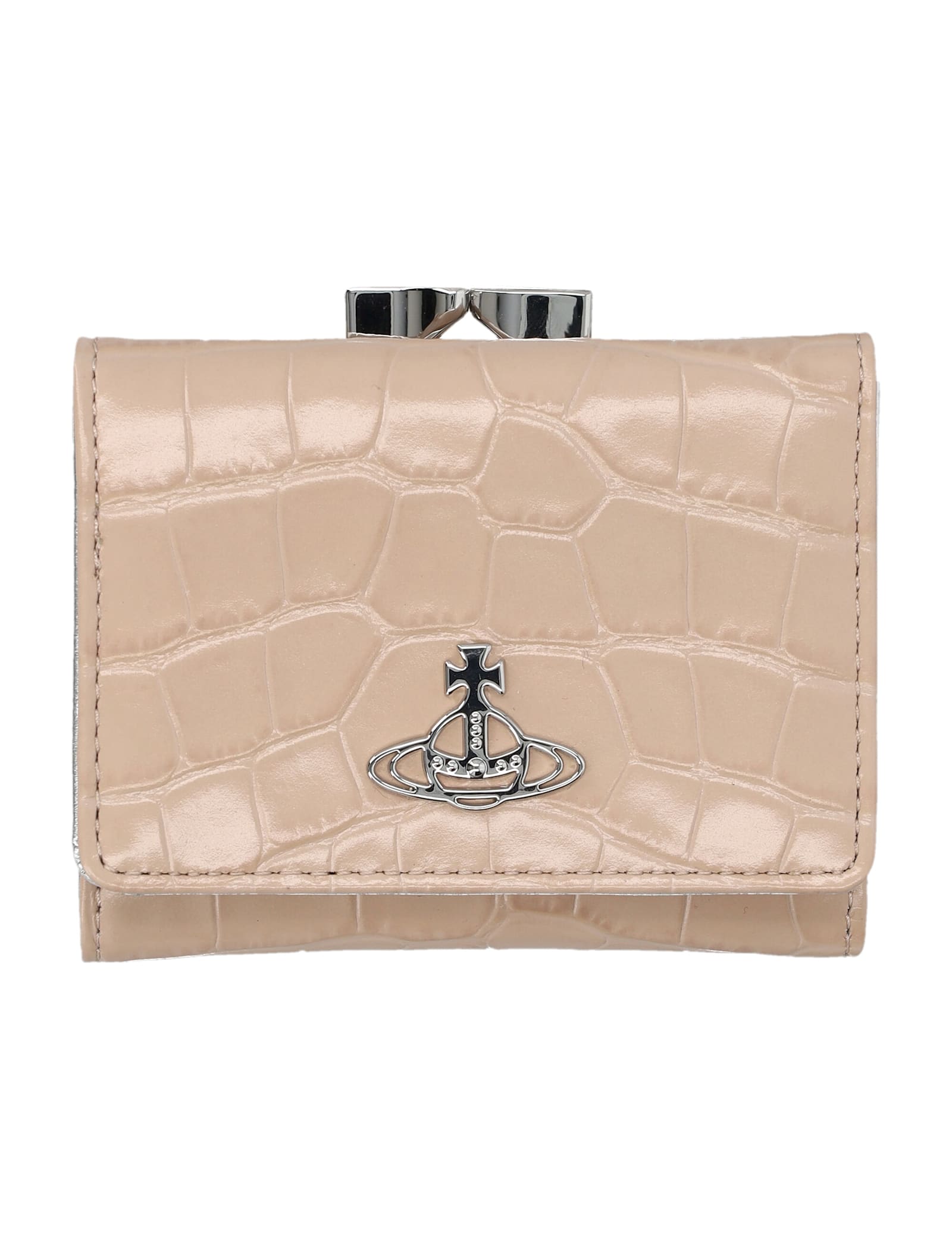 Shop Vivienne Westwood Small Frame Wallet In Cream