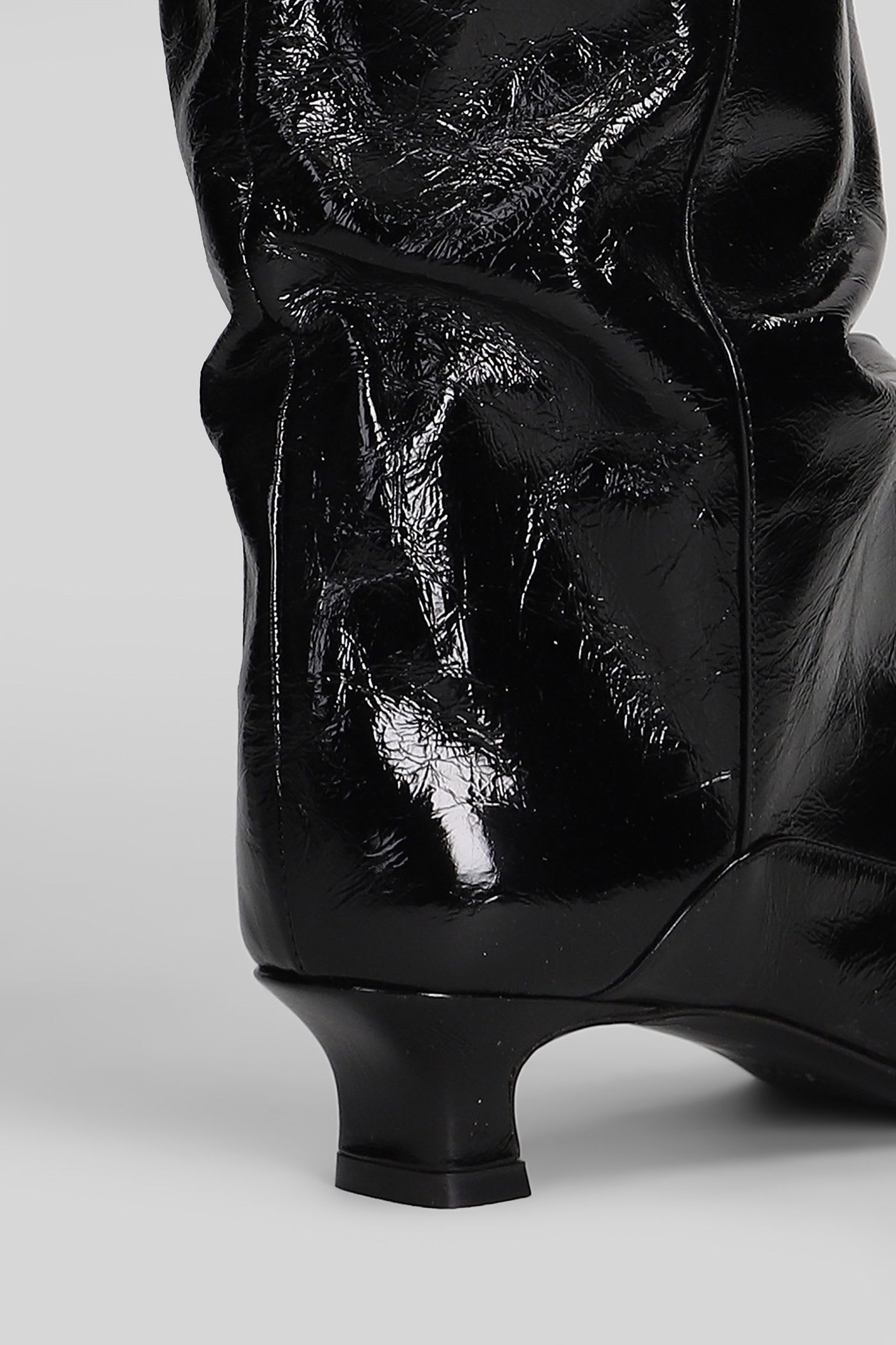 The Seller Low Heels Boots In Black Leather In Black