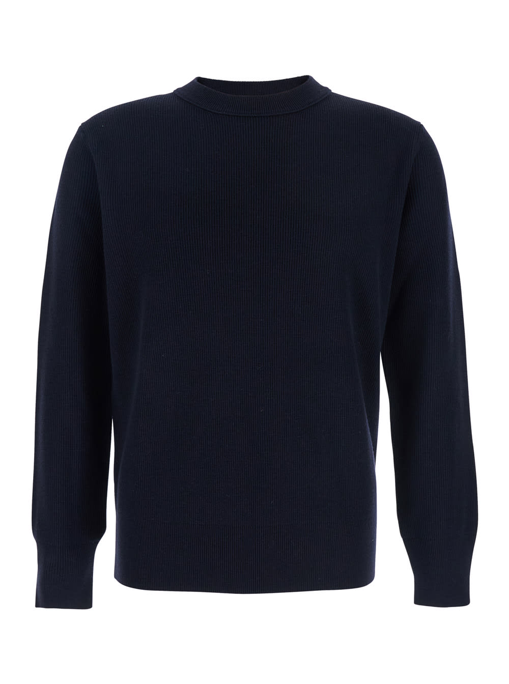 Kangra Cashmere Ribbed Crew-neck Sweater In Blue