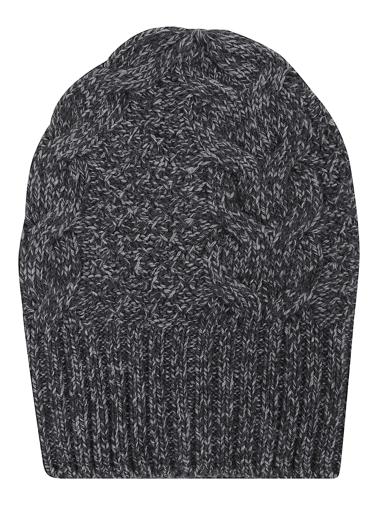 Ermanno Scervino Cozy Cable Knit Hat With Ribbed Hem In Gray