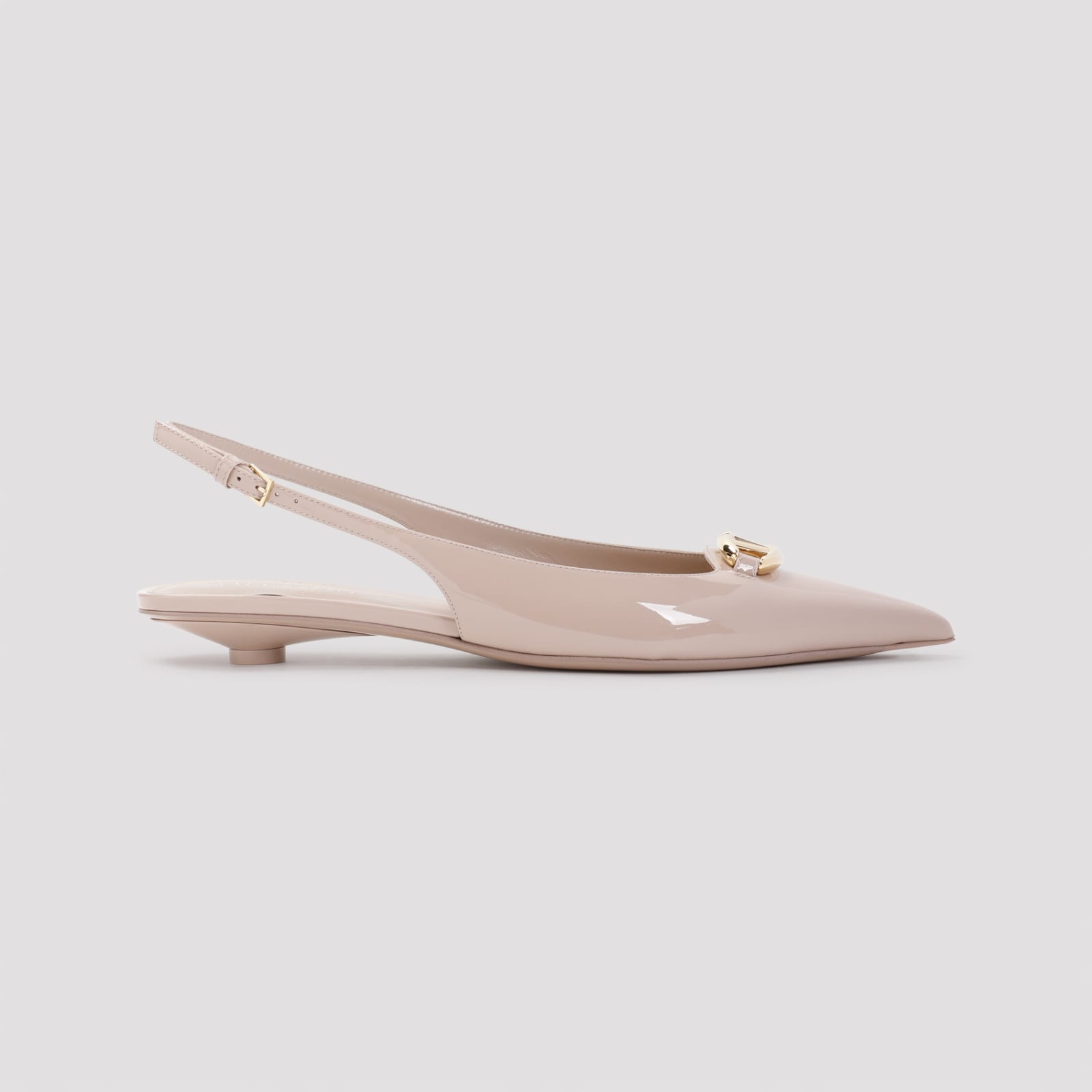 Shop Valentino Vlogo The Bold Edition Ballerinas In Beige Rose