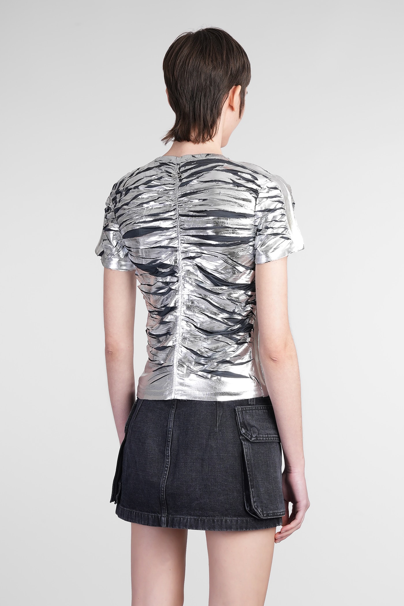 Diesel T Ai Topwear In Silver Acetate