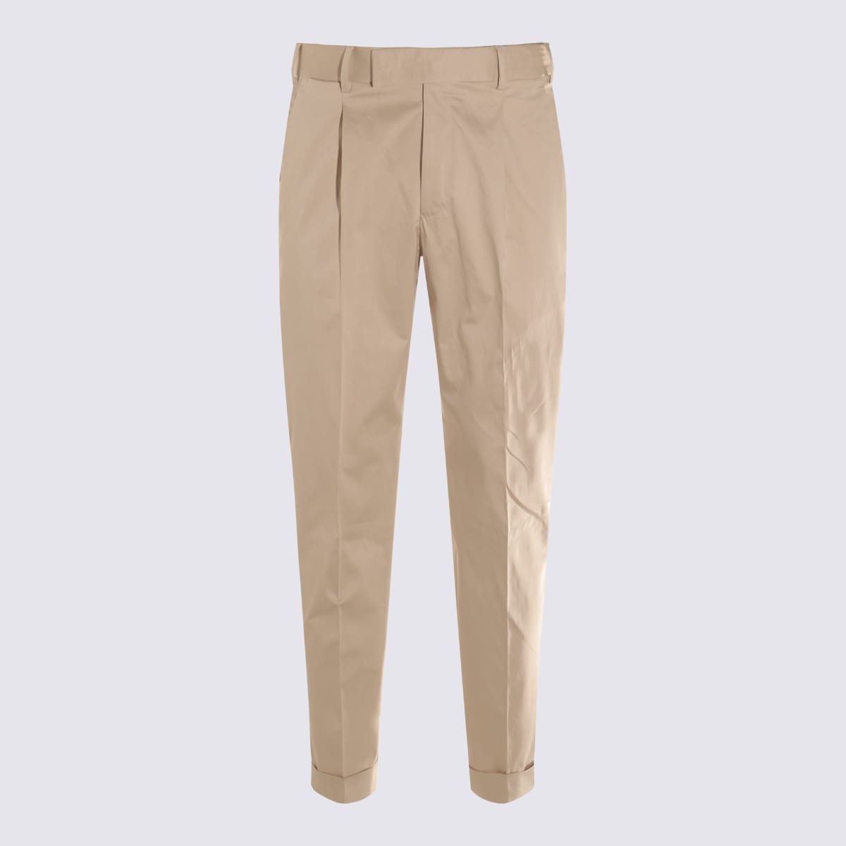 Beige Cotton Pants