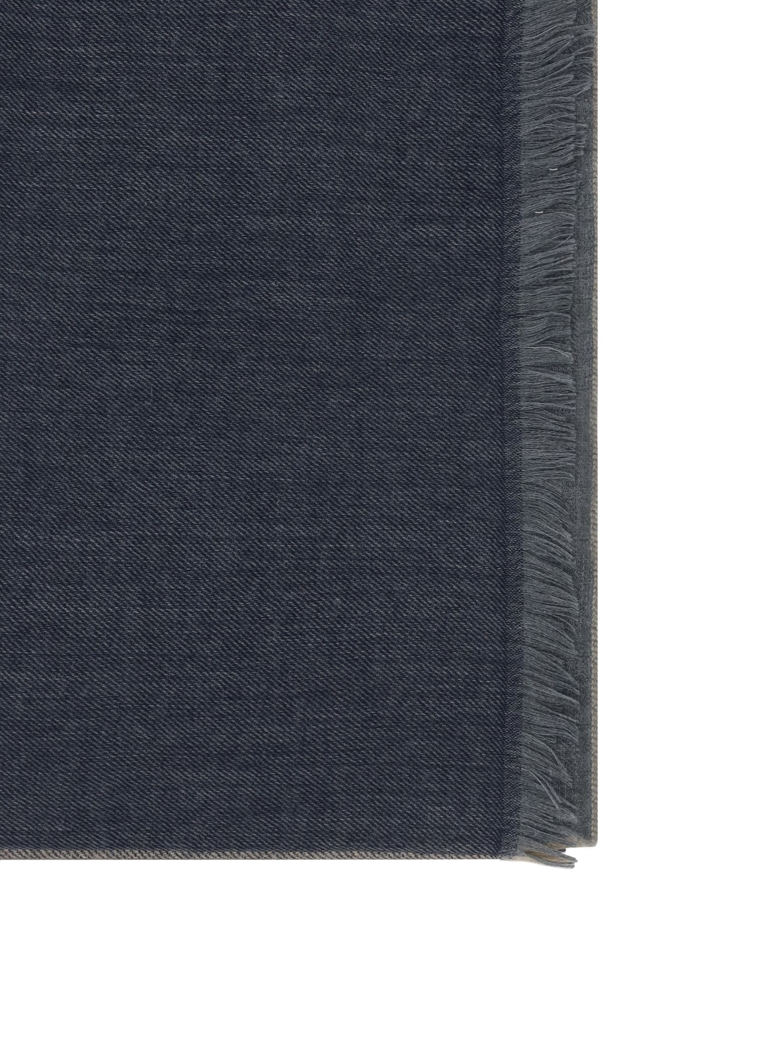 Brunello Cucinelli Men Cashmere And Silk Scarf In Grey