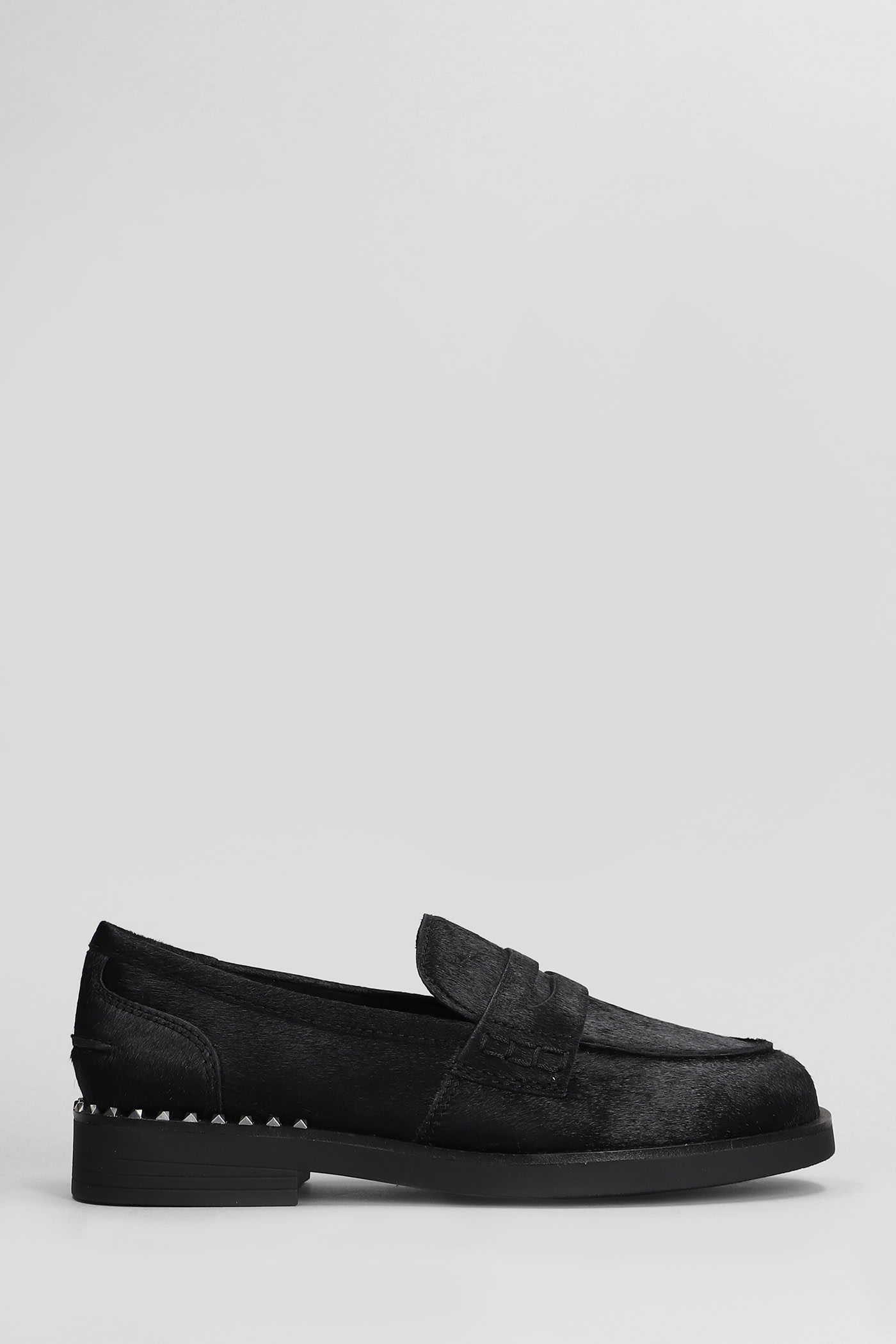 Winina Loafers In Black Pony Skin