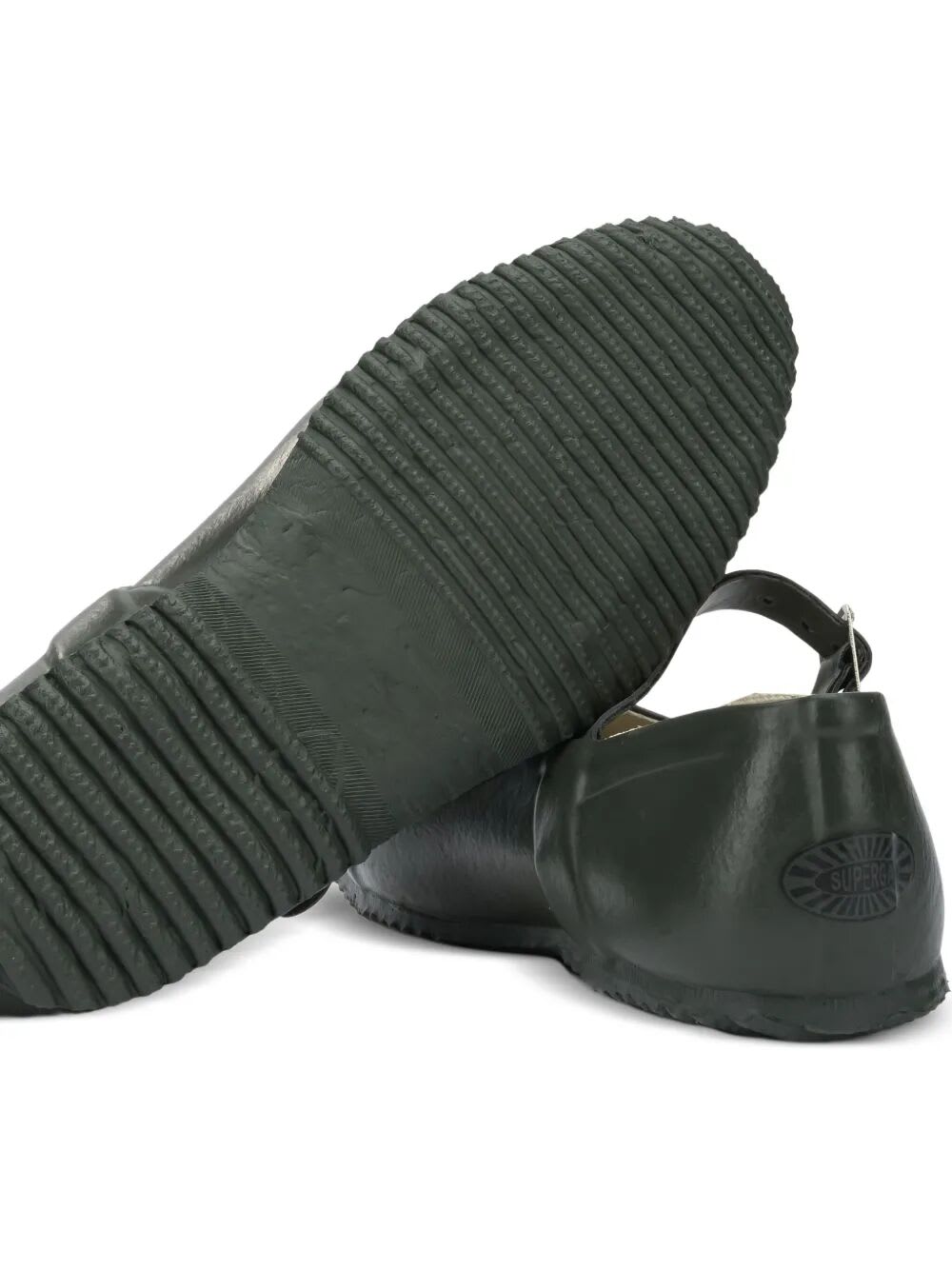 Superga 803 Mary-jane Rubber Ballet Flats In Green