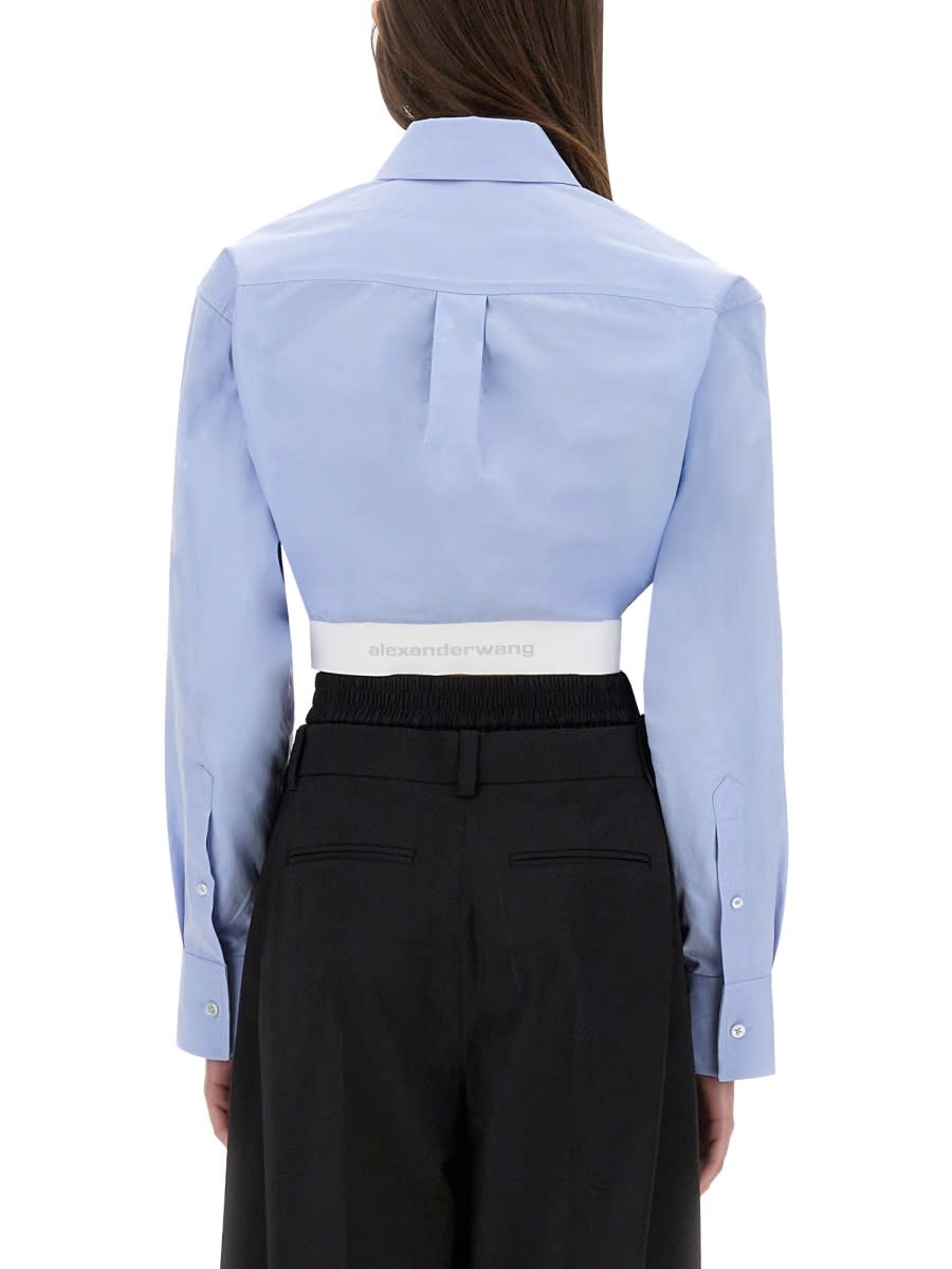 Alexander Wang Women Cropped Shirt In Azure