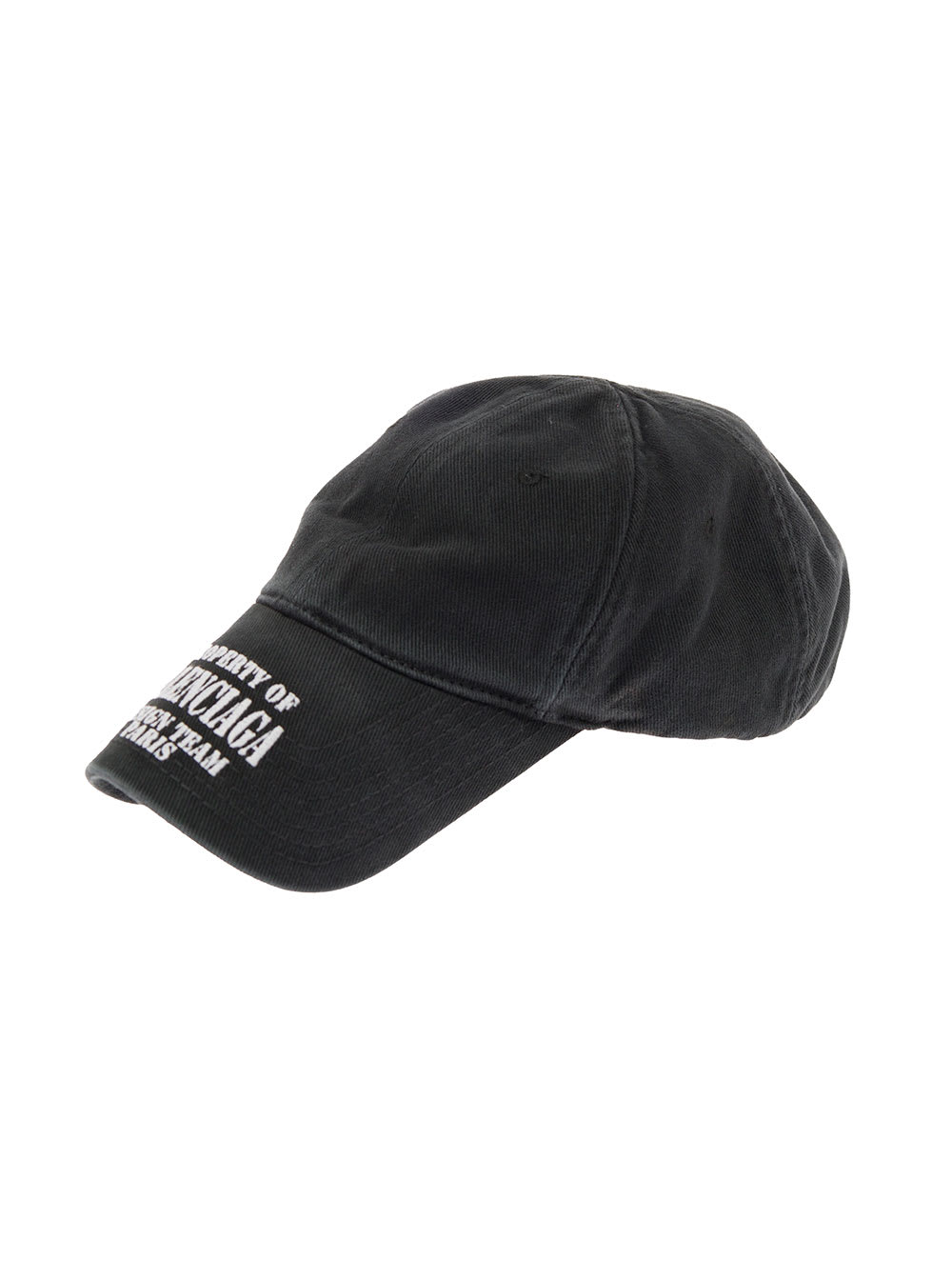 Property Black Washed Cotton Hat With Logo Balenciaga Man