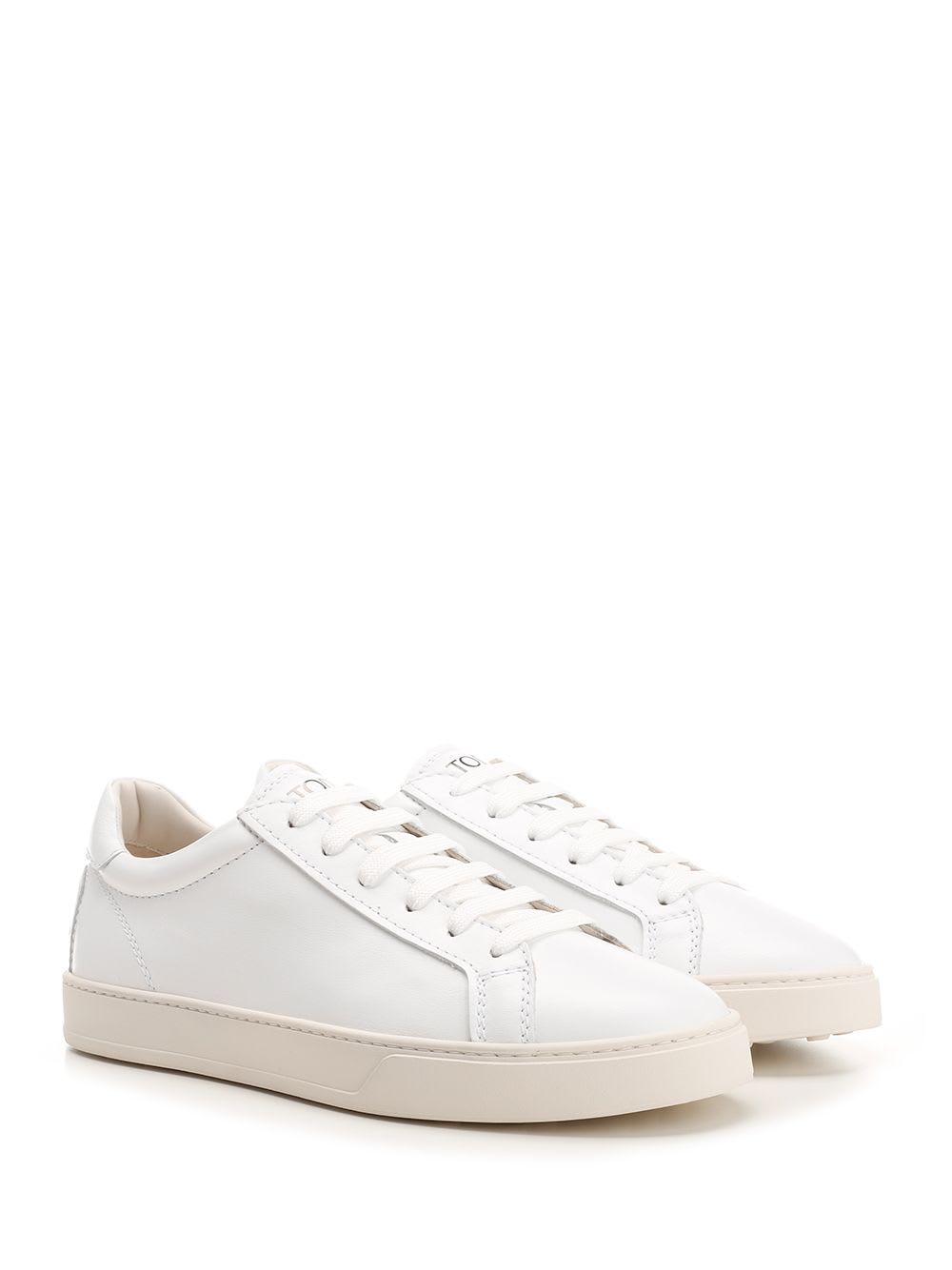 Shop Tod's White Leather Sneaker