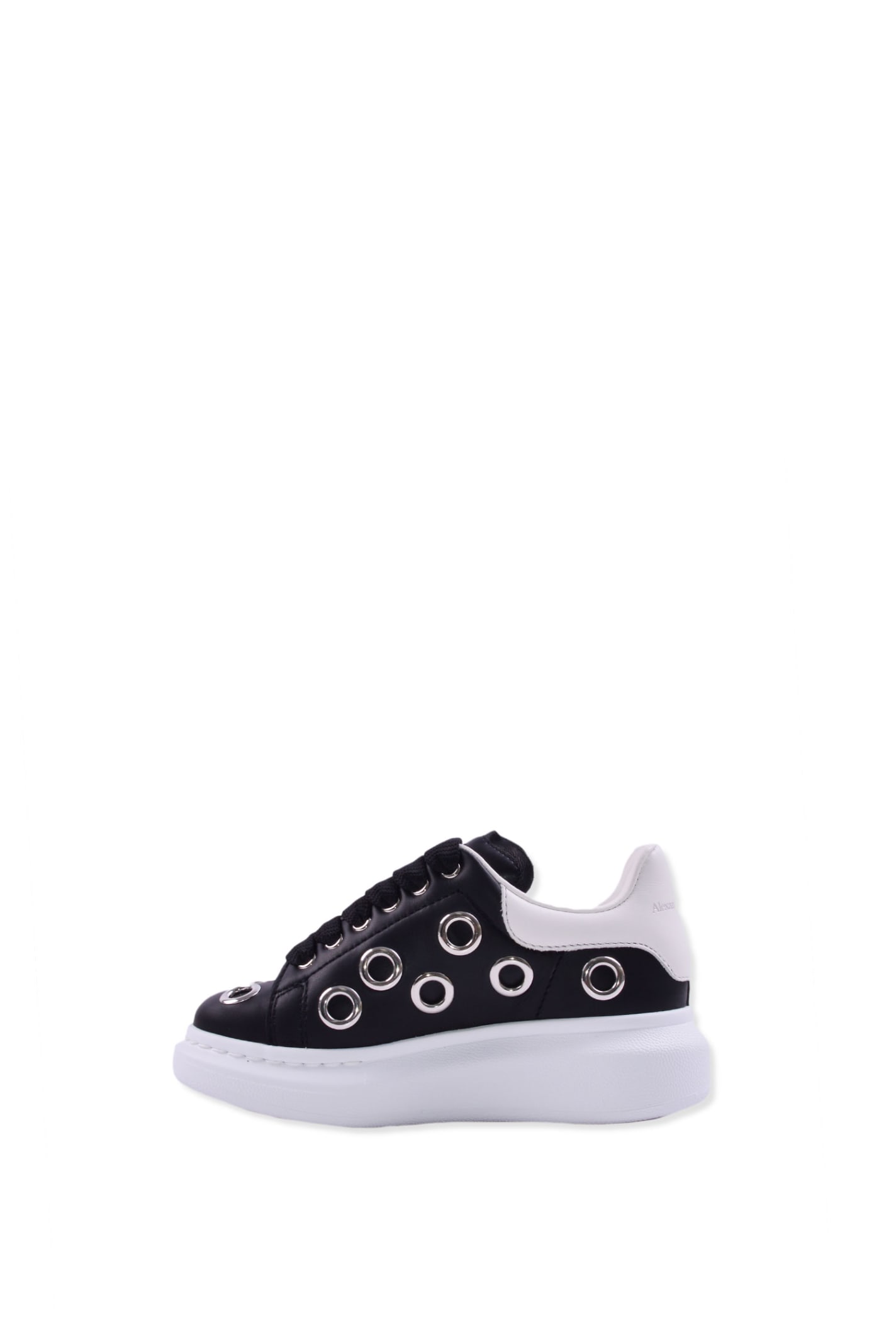 Shop Alexander Mcqueen Leather Sneakers With Studs In Back