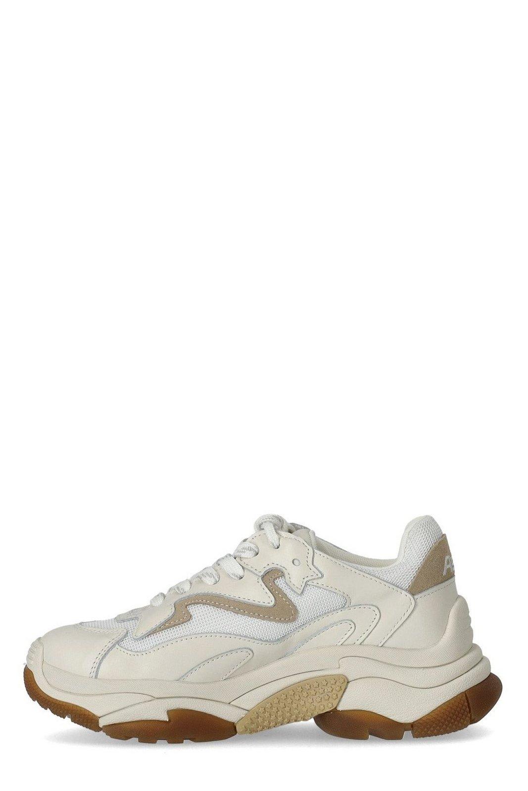 Shop Ash Addict Panelled Lace-up Sneakers In Bianco