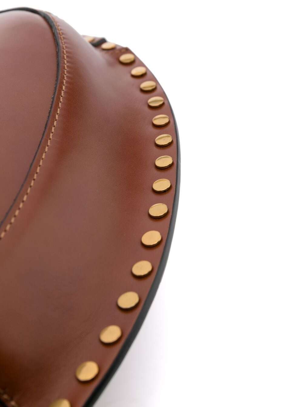 Isabel Marant Oskan Moon Leather Shoulder Bag In Brown