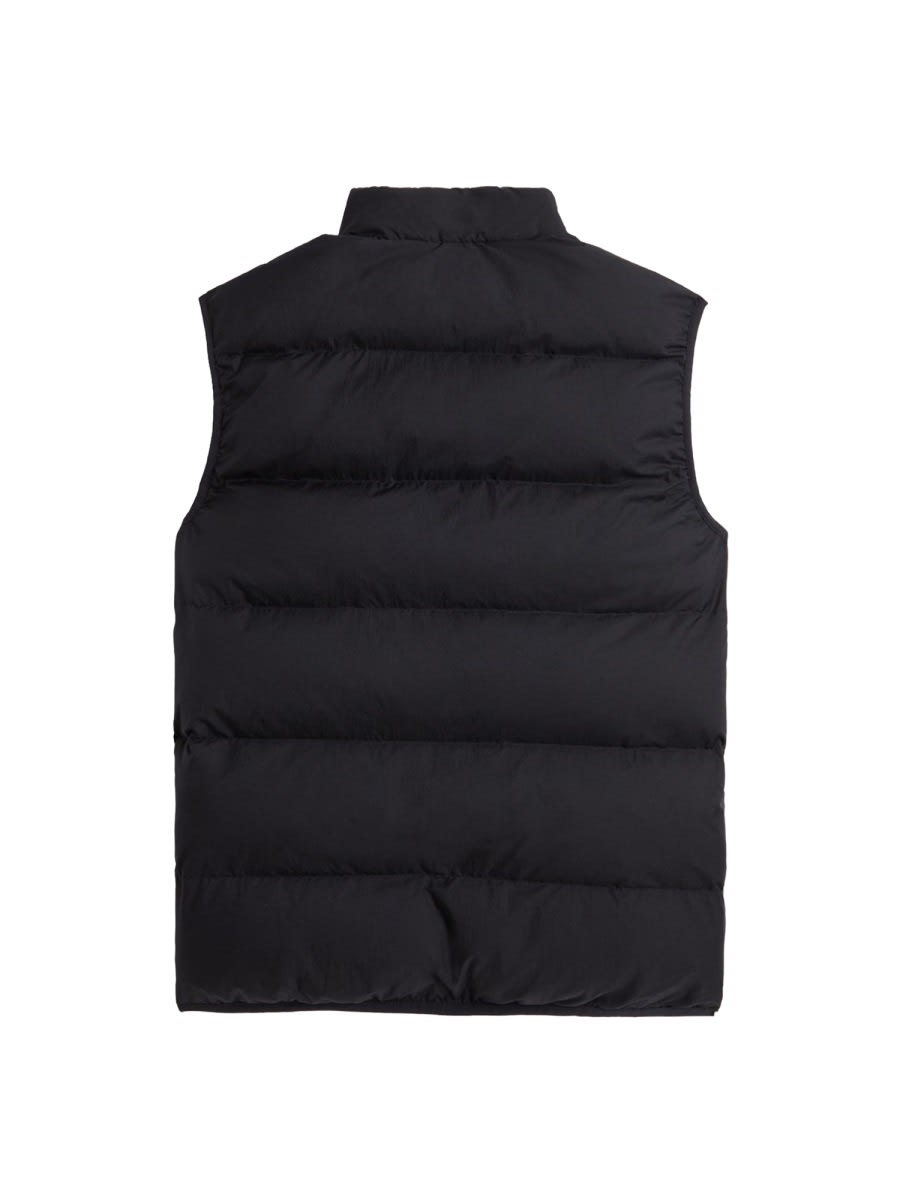 Shop Fred Perry Down Vest With Logo In Black