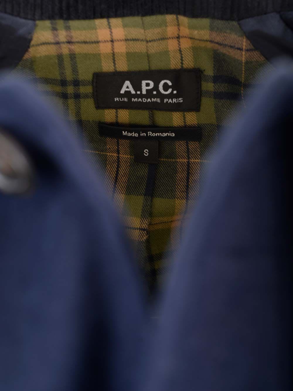 Shop Apc Gaspard Mac Jacket In Blue