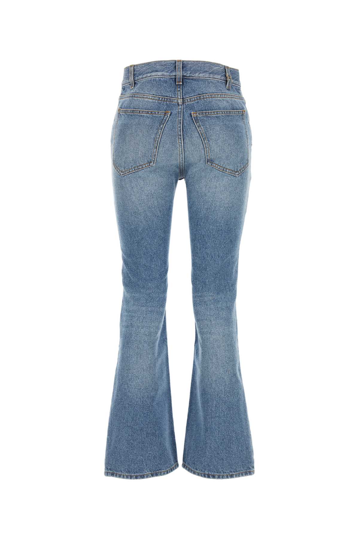 Chloé Denim Cropped Cut Jeans In Foggyblue