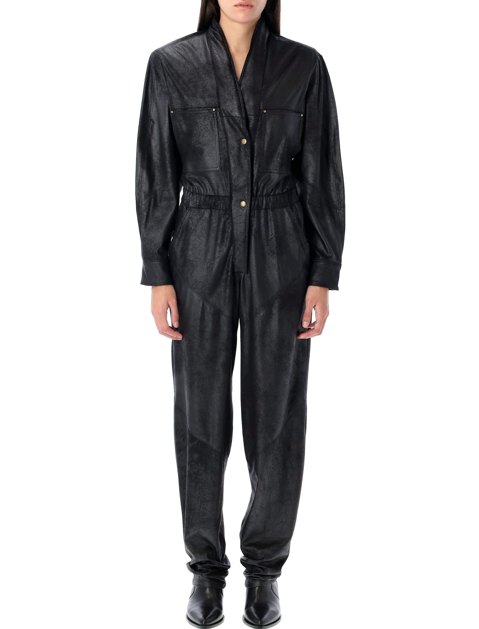 Shop Isabel Marant Junna Jumpsuit In Black