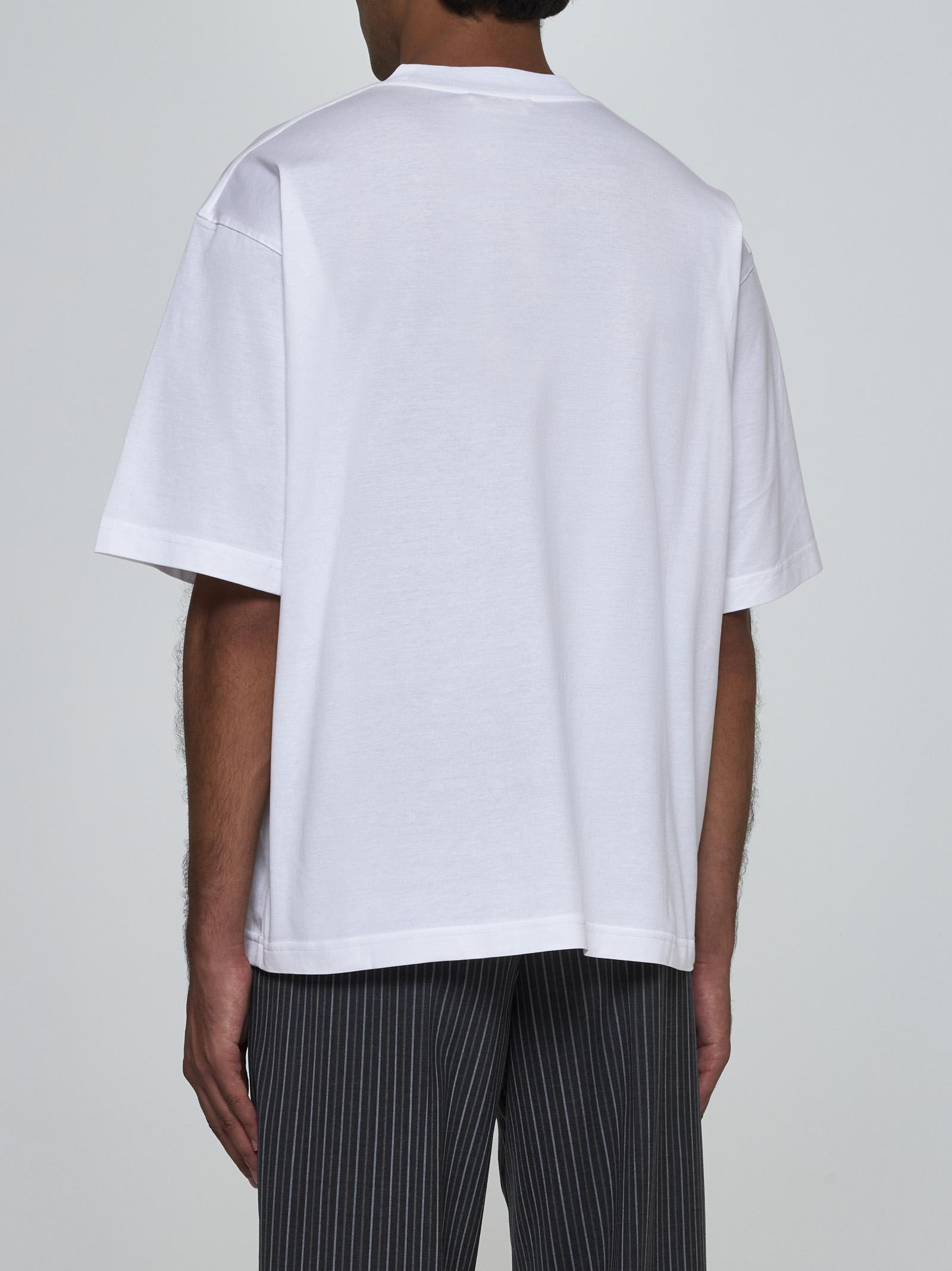 Shop Marni Logo Cotton T-shirt In White