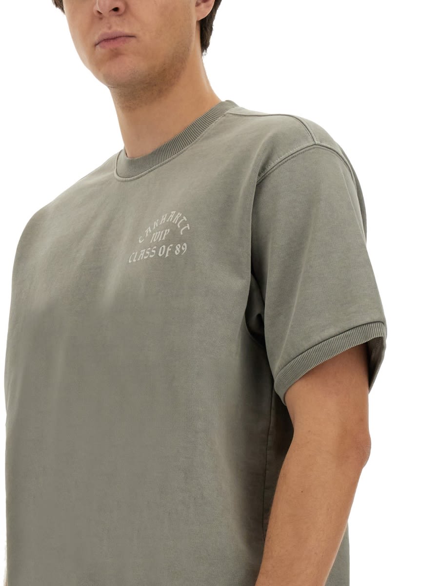 Shop Carhartt Cotton Blend Sweatshirt In Grey