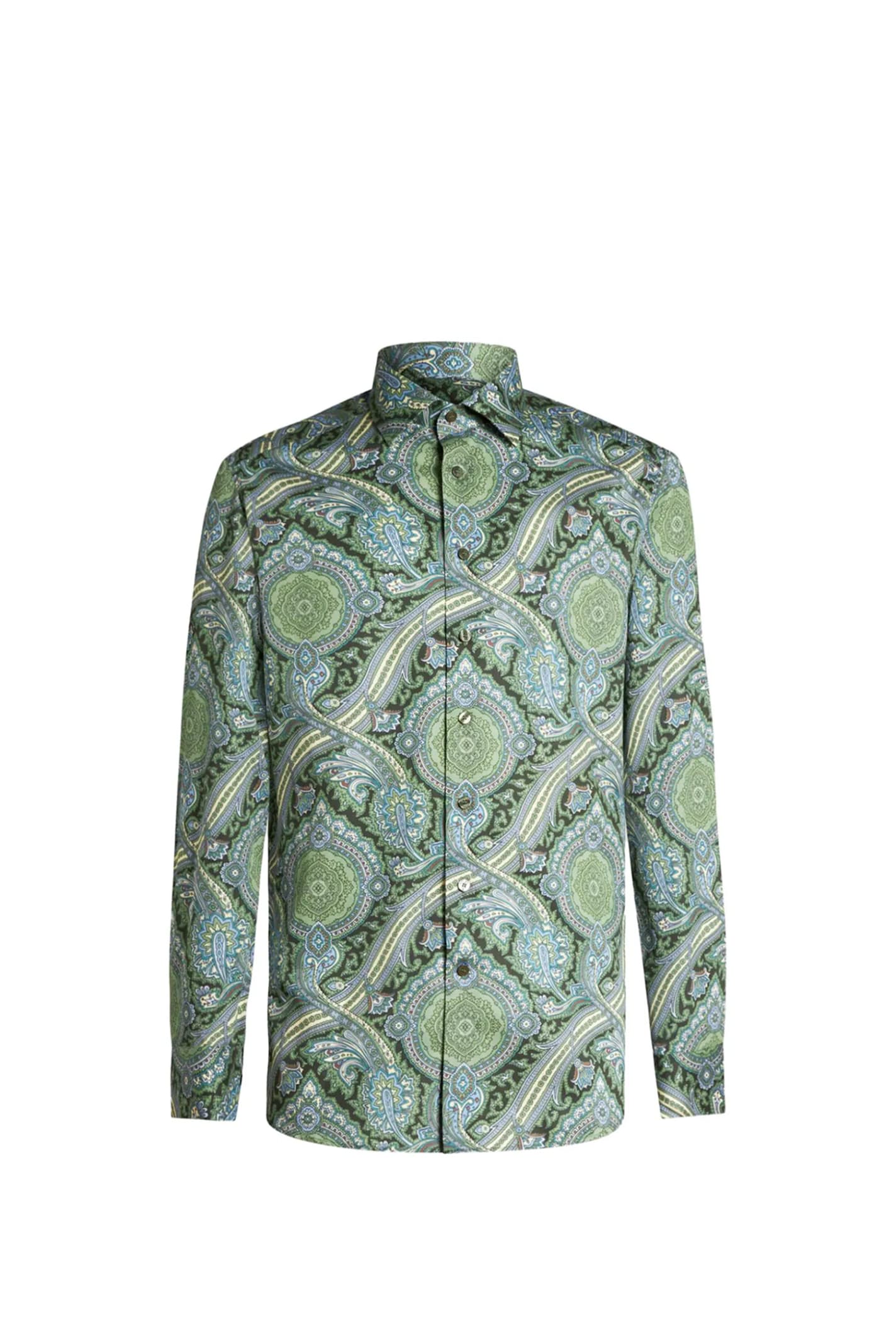 Shop Etro Shirt In Green