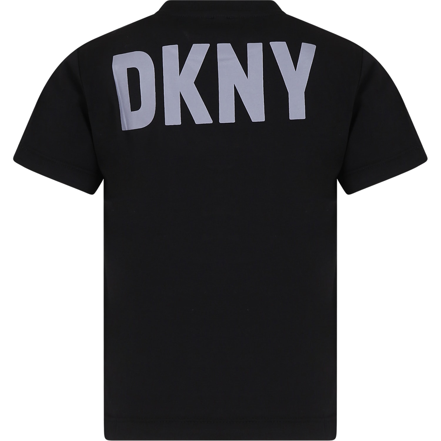Shop Dkny Black T-shirt For Boy With Logo
