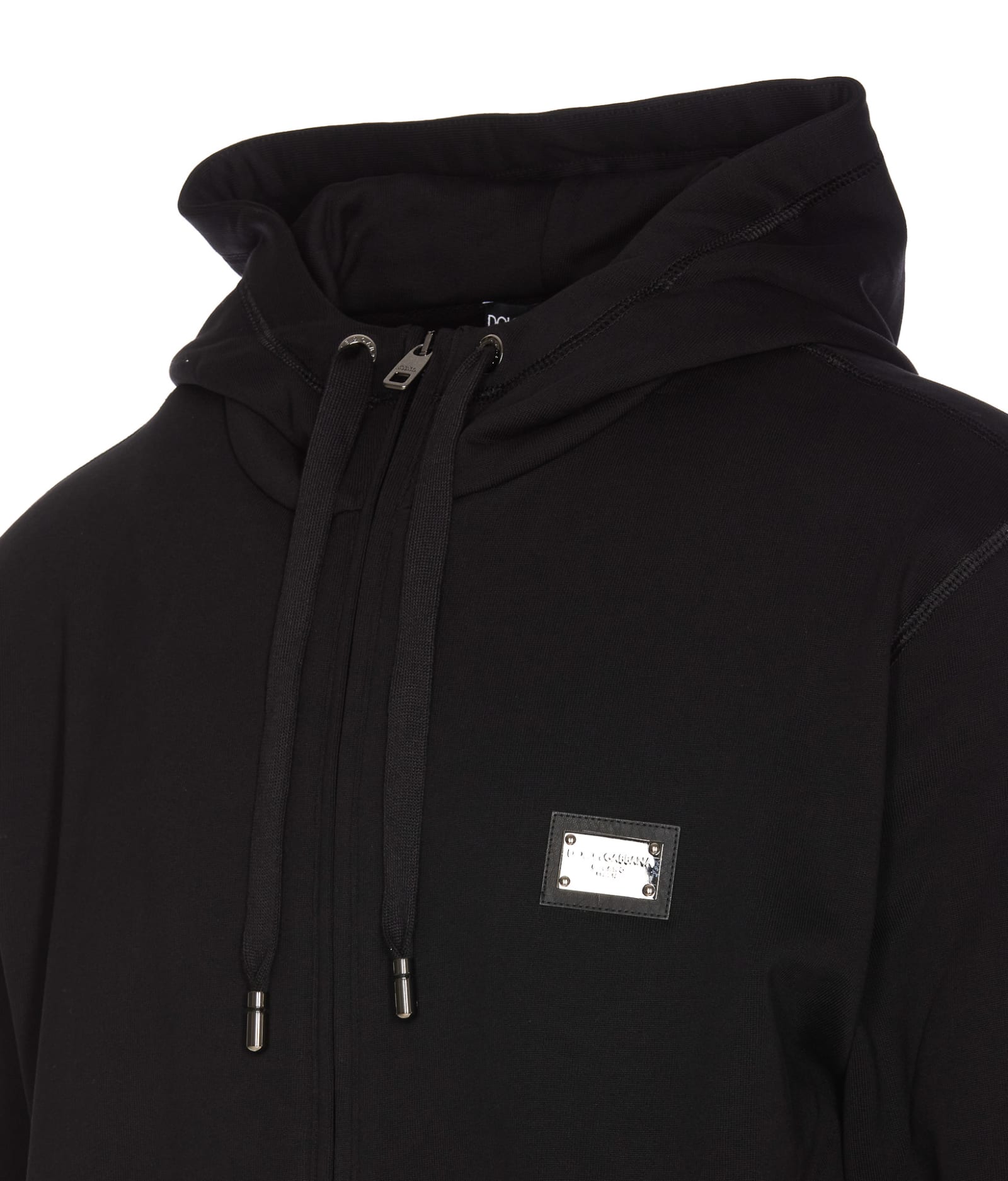 Shop Dolce & Gabbana Hooded Sweatshirt In Nero