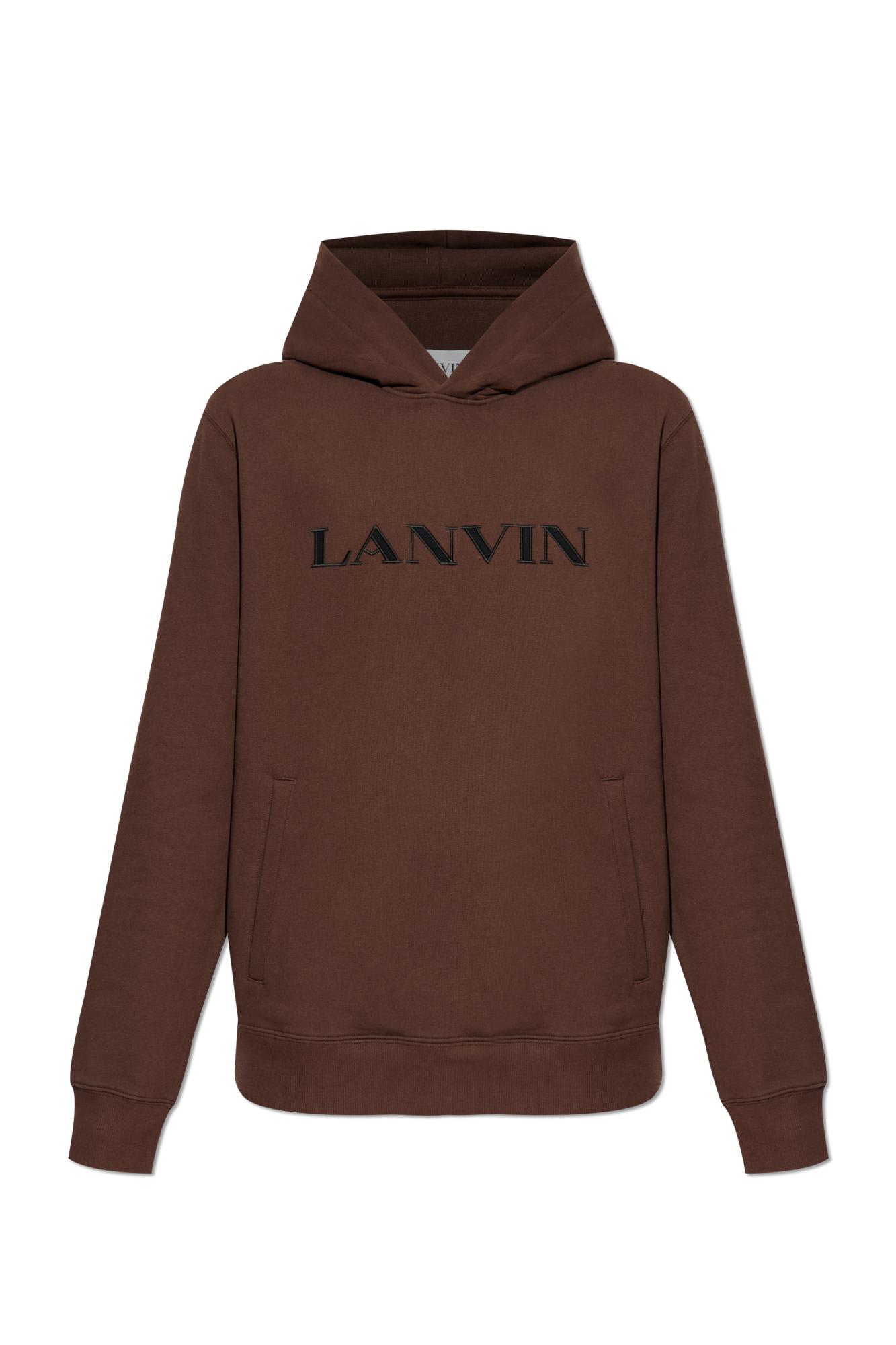 Lanvin Sweatshirt With Embroidered Logo In Brown