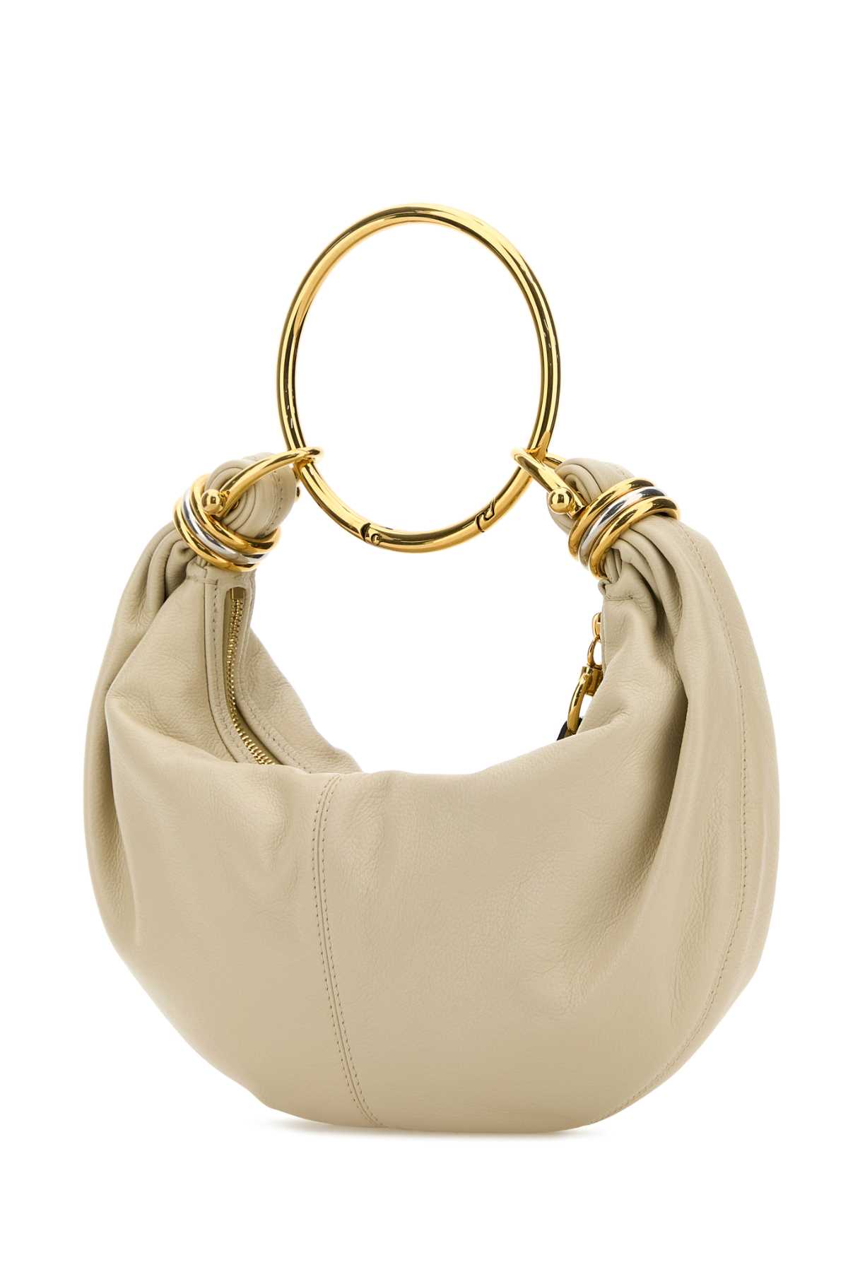 Shop Chloé Ivory Leather Bracelet Handbag In Vegetalbeige