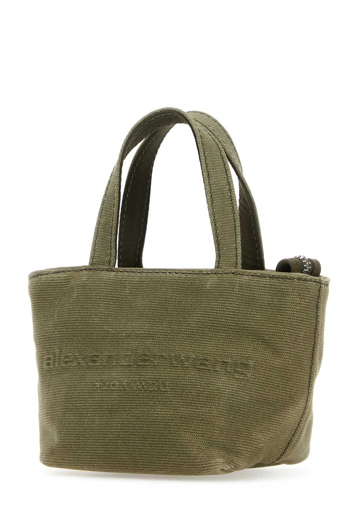 Shop Alexander Wang Army Green Canvas Handbag In Surpluskhaki