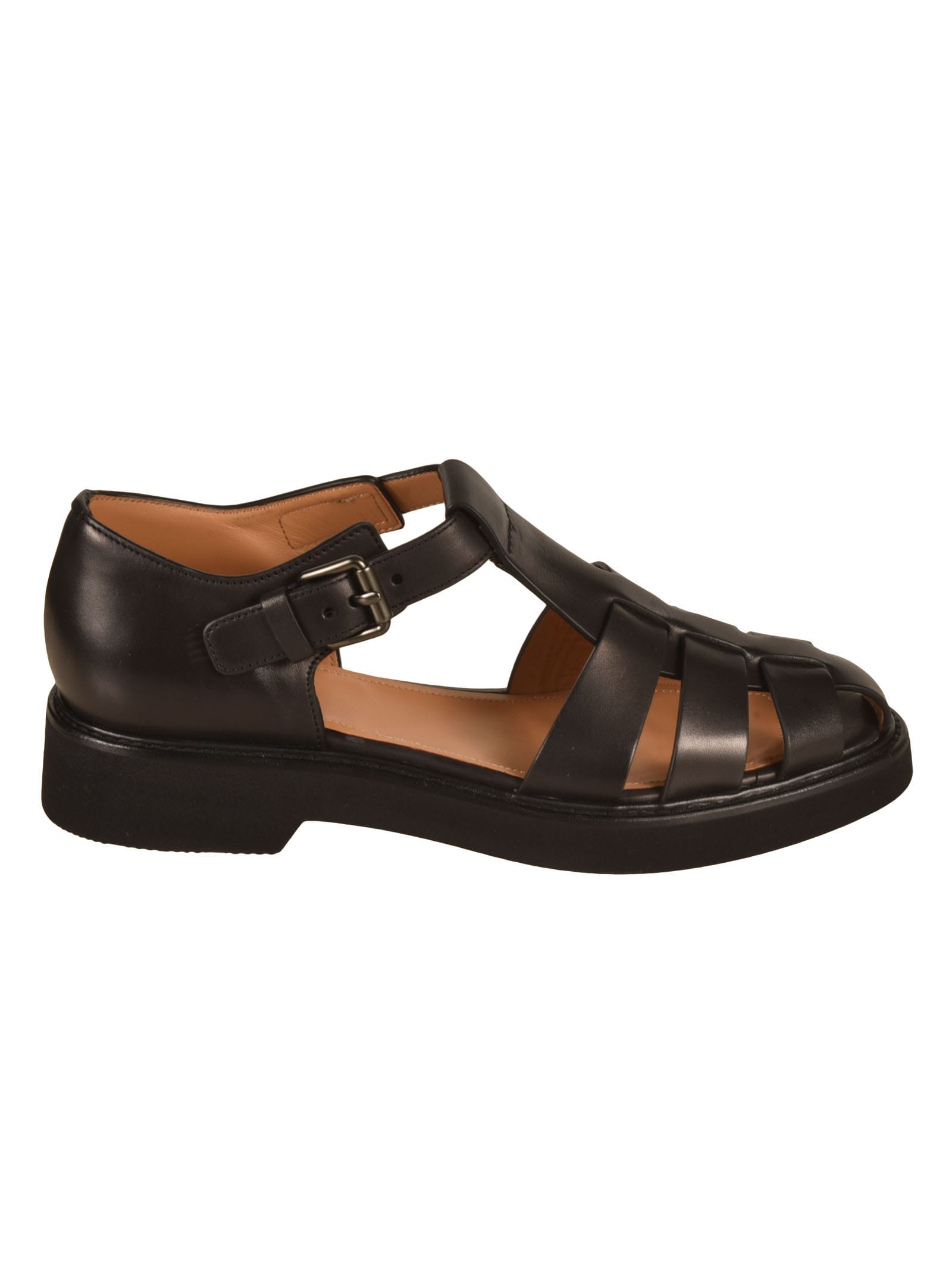 Shop Church's Hove Leather Sandals In Black