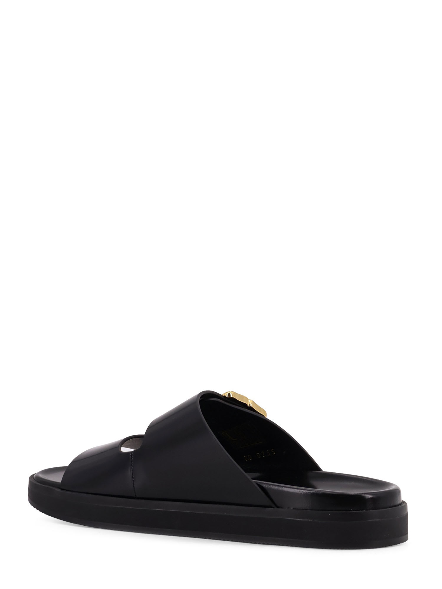 Givenchy Liquid Dad Leather Slides With 4g Hardware In Black