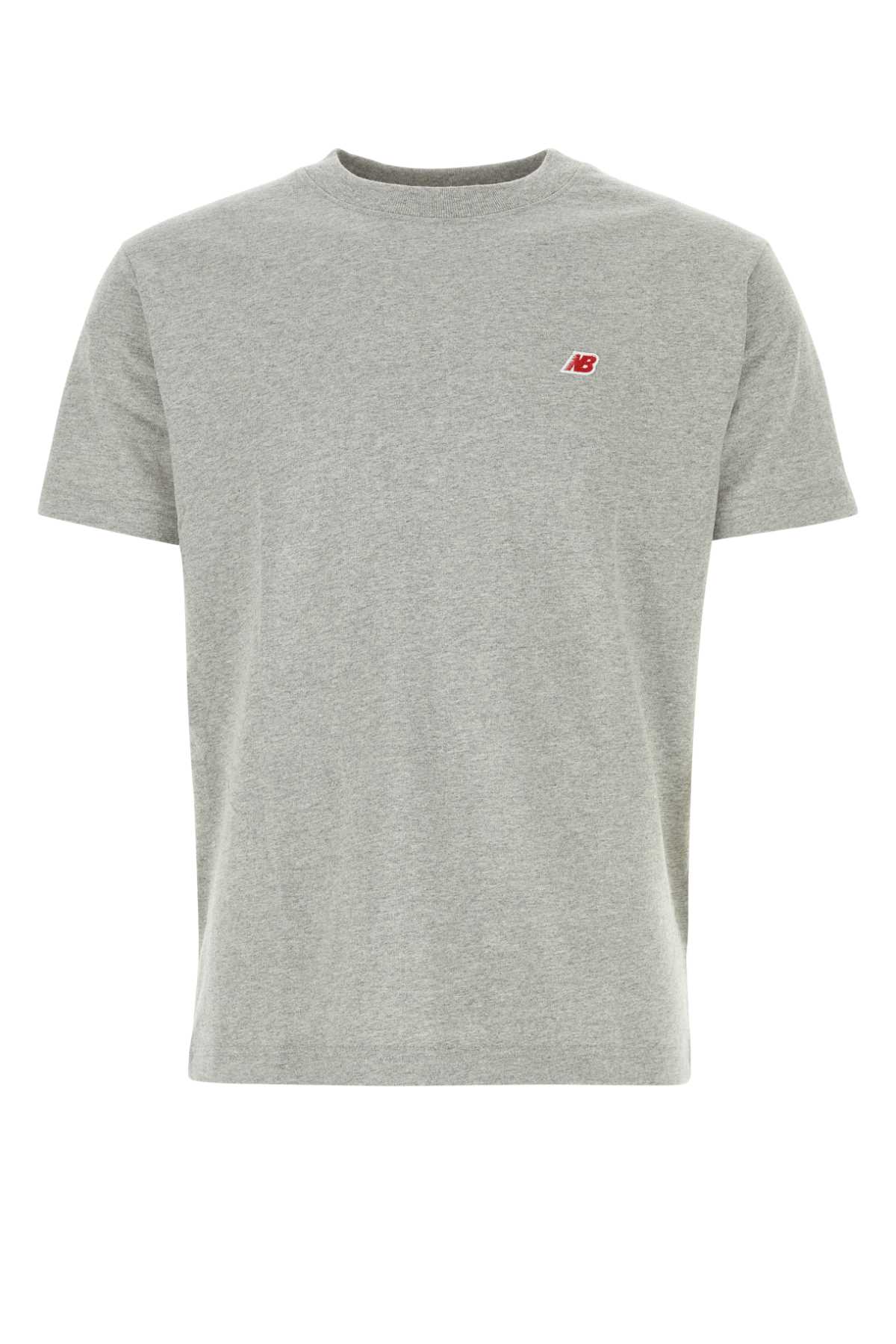 Shop New Balance Grey Cotton Blend T-shirt
