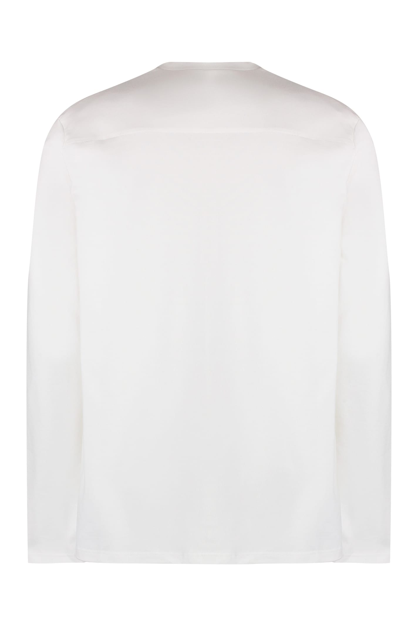 Shop Jil Sander Long Sleeve Cotton T-shirt In White